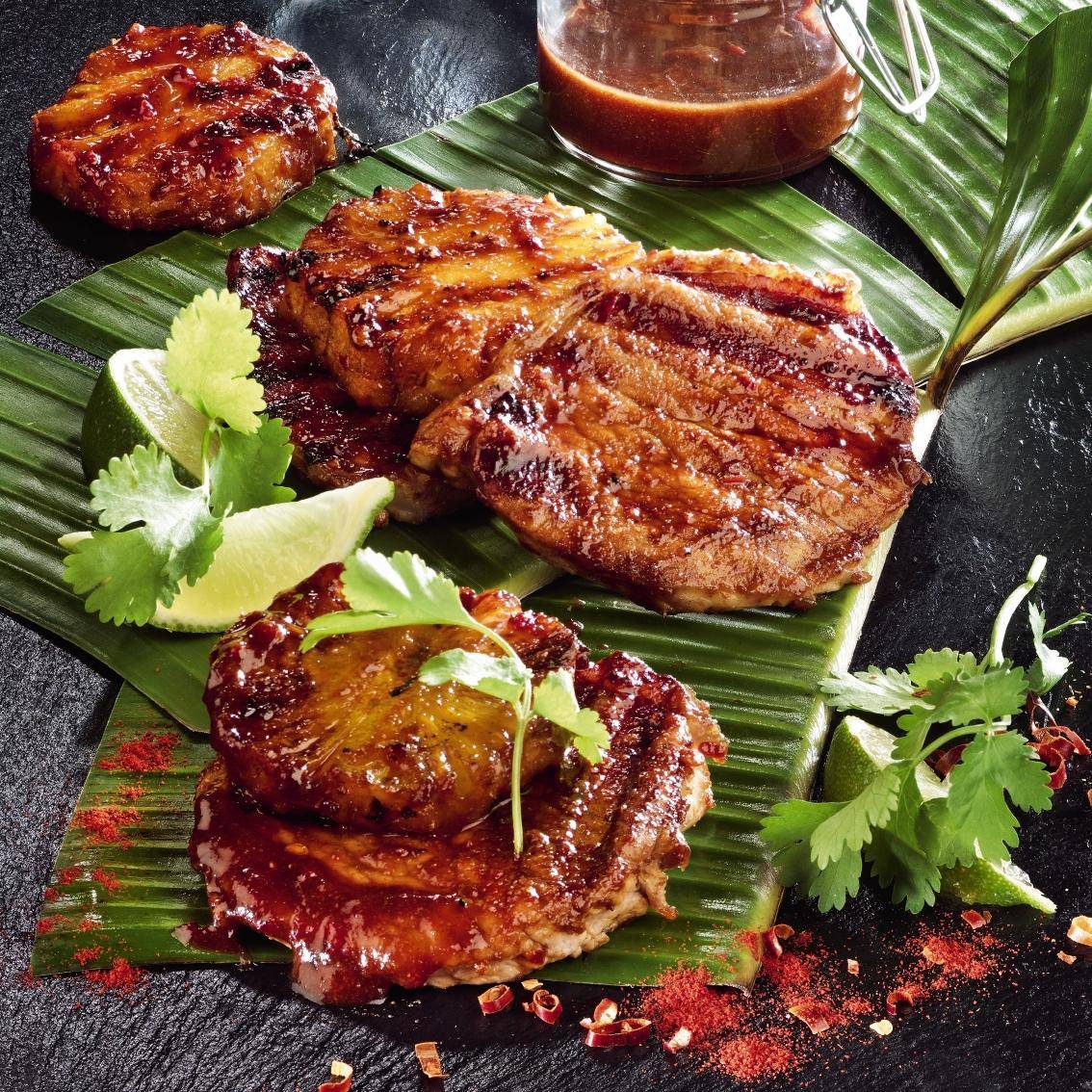Varkensribbetjes met ananas en gerookte jalapeños - Recepten OptiGrill XL | Tefal