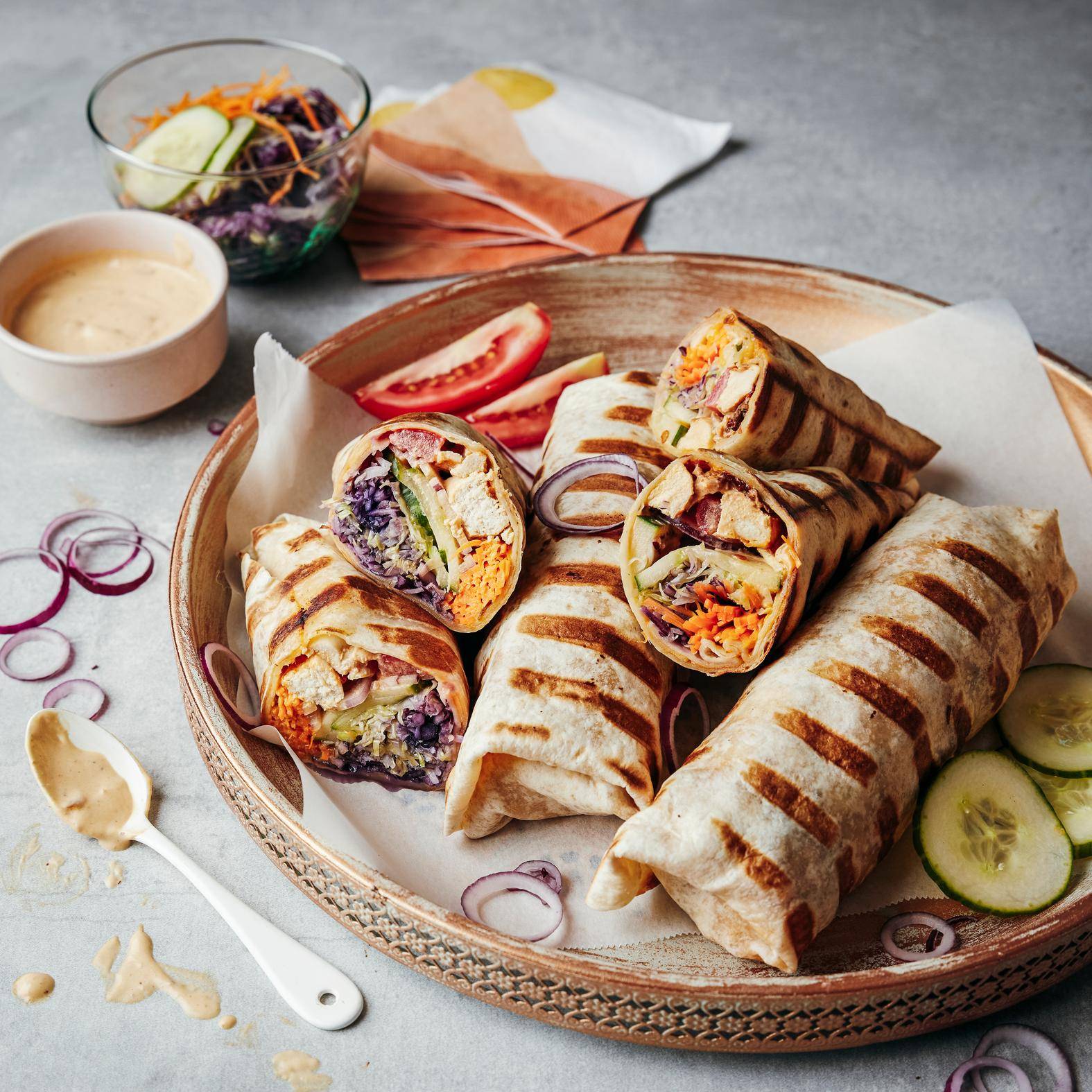 Gegrilde shoarma met chipotlesaus - Recepten OptiGrill 2in1 | Tefal