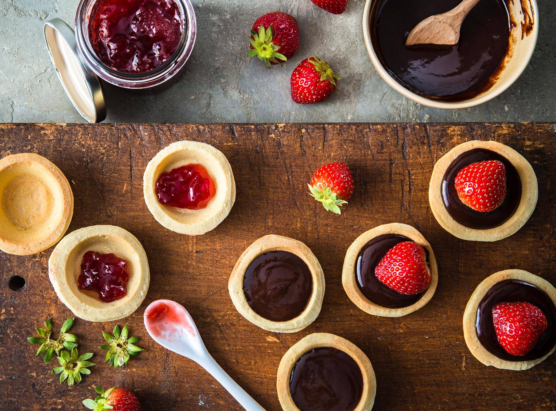 Gebakjes met aardbei en chocolade - Recepten Cake Factory | Tefal