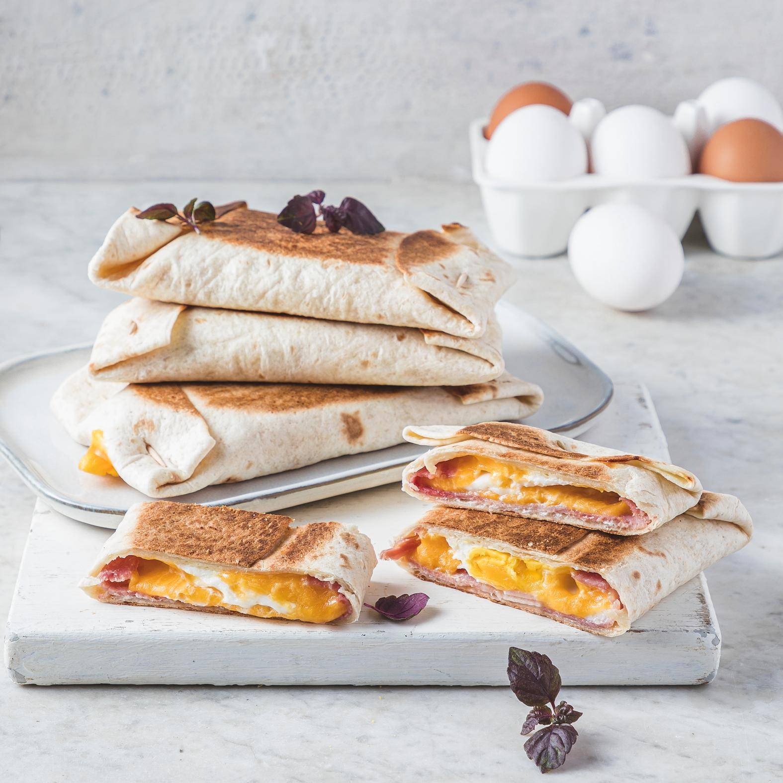 Krokante wraps met ham, ei en kaas - Recepten undefined | Tefal
