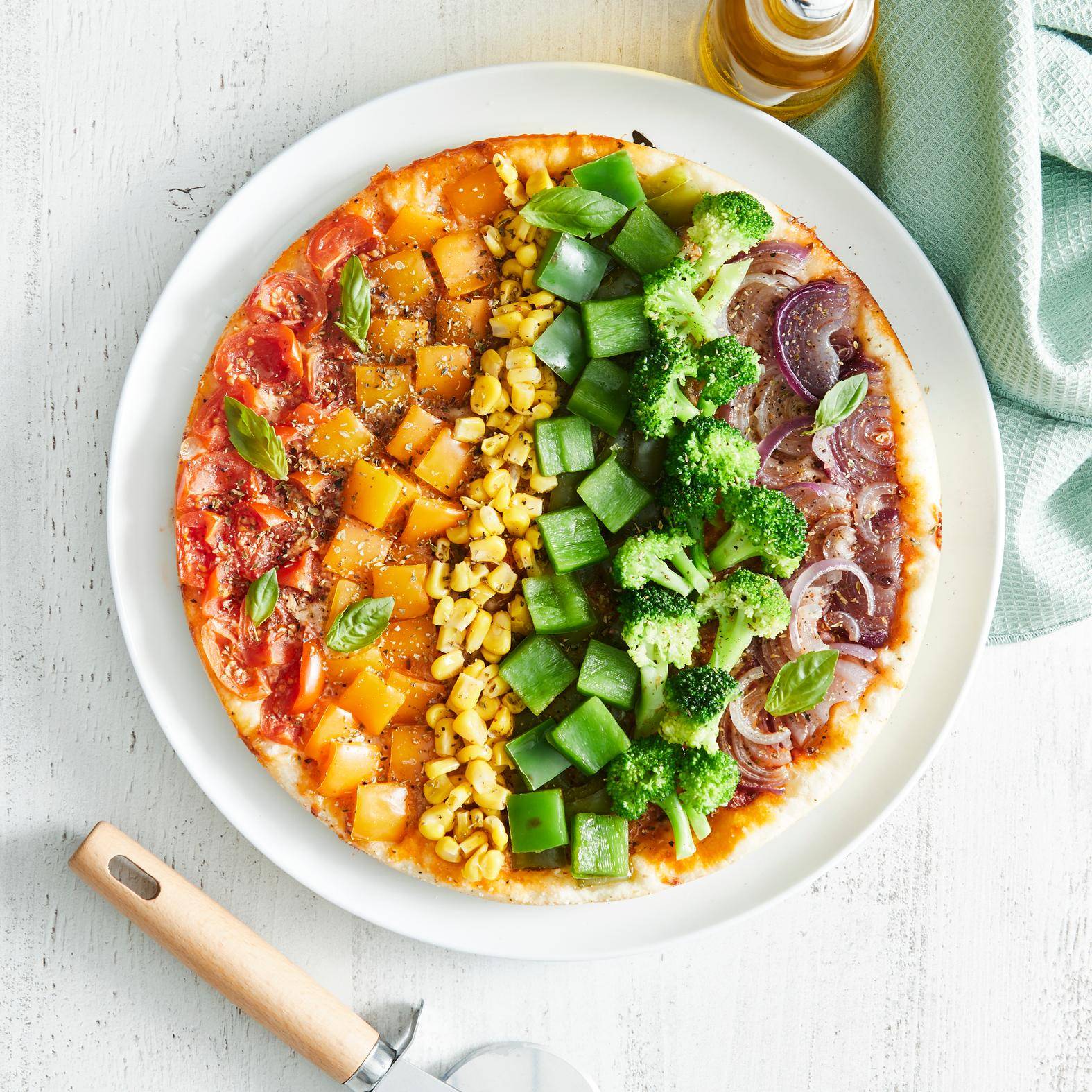 Regenboogpizza - Recepten Easy Fry XL Surface | Tefal