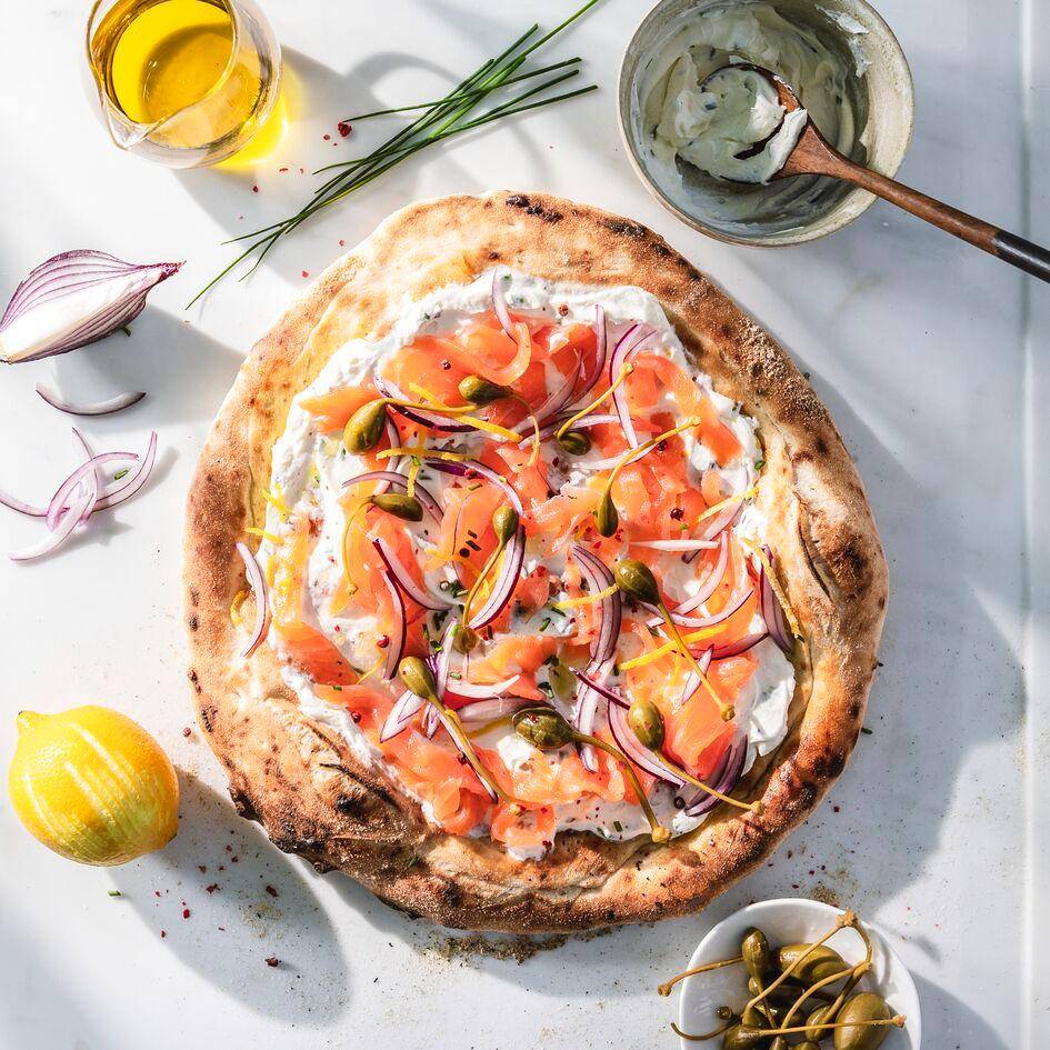 Pizza met zalm en roomkaas - Recepten undefined | Tefal