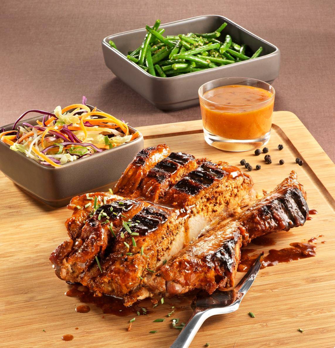 Ribbetjes zonder bot met zoete barbecuesaus - Recepten OptiGrill + | Tefal