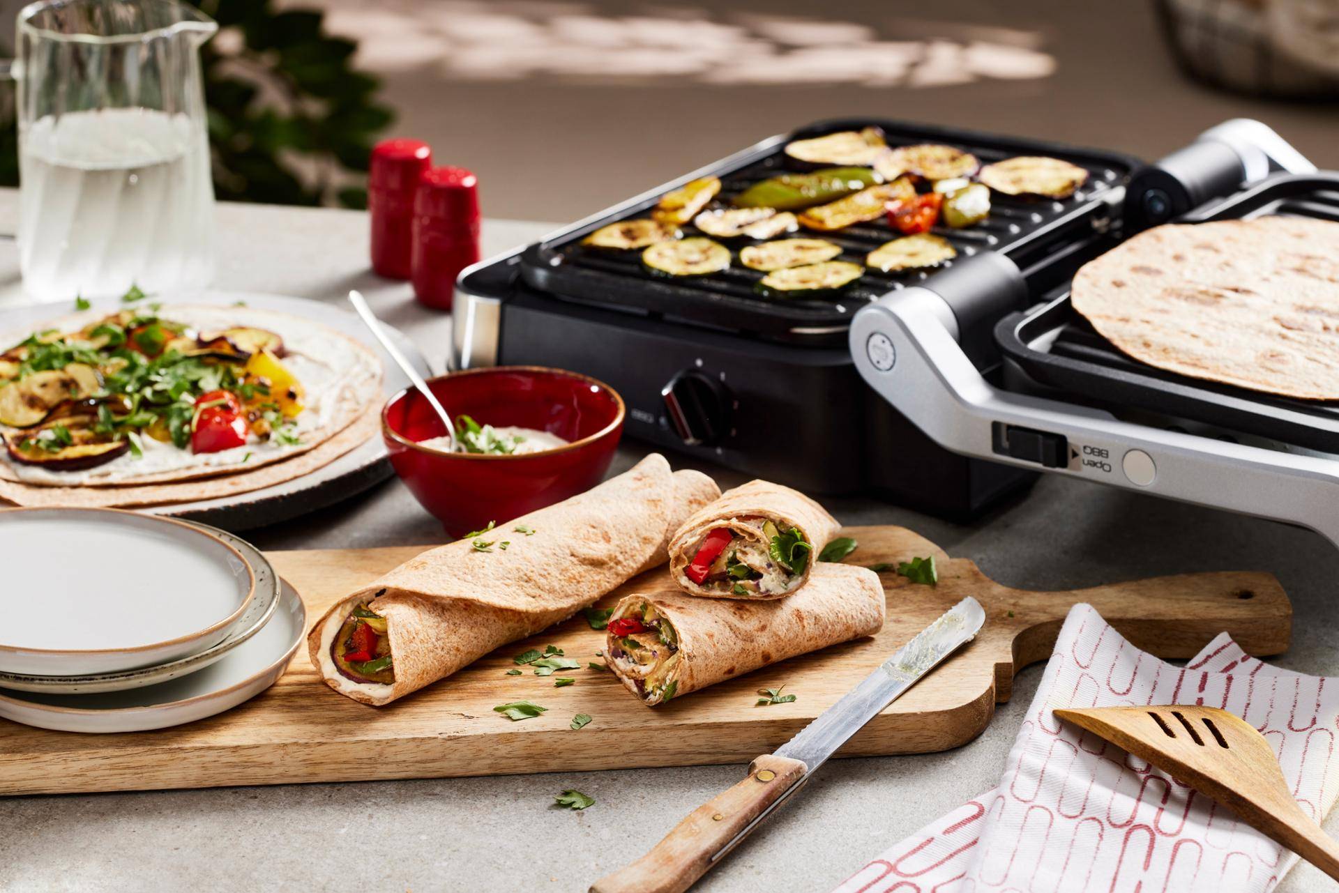 Wraps met gegrilde groenten - Recepten OptiGrill 4in1 | Tefal