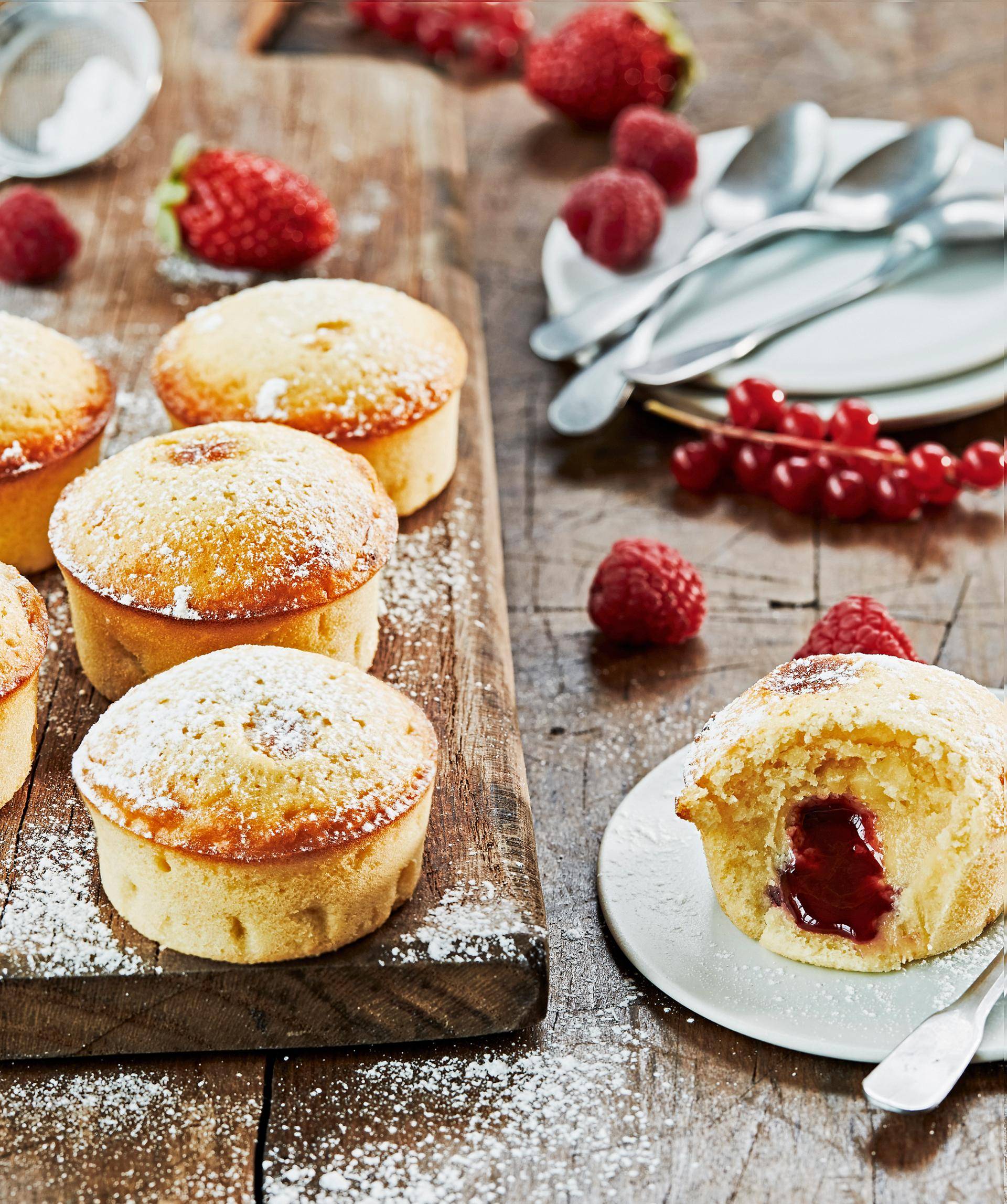 Vloeibare cakejes met rode vruchten - Recepten Cake Factory | Tefal