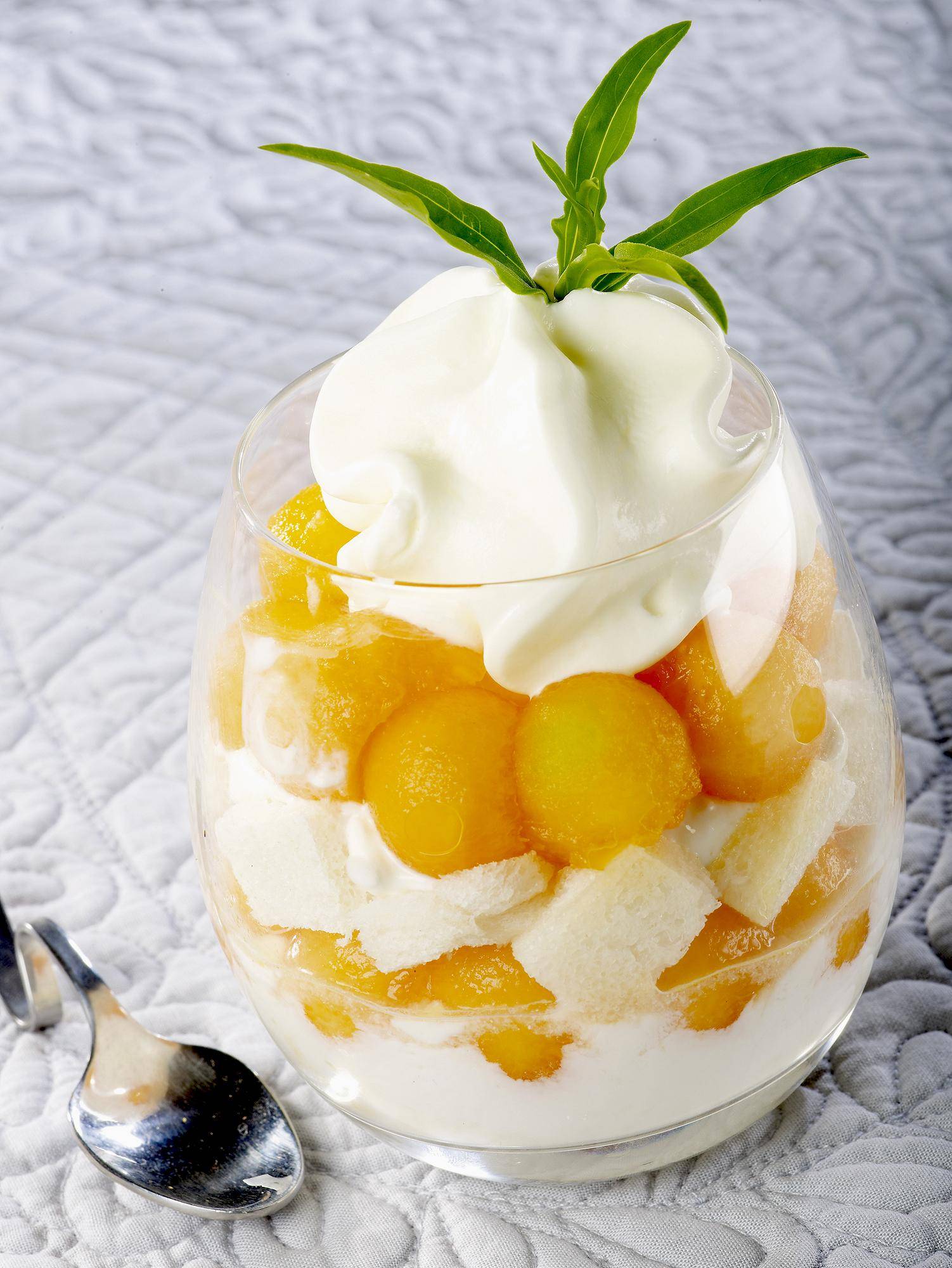 Trifle van meloen met ijzerkruid - Recepten Actifry Express 1kg | Tefal