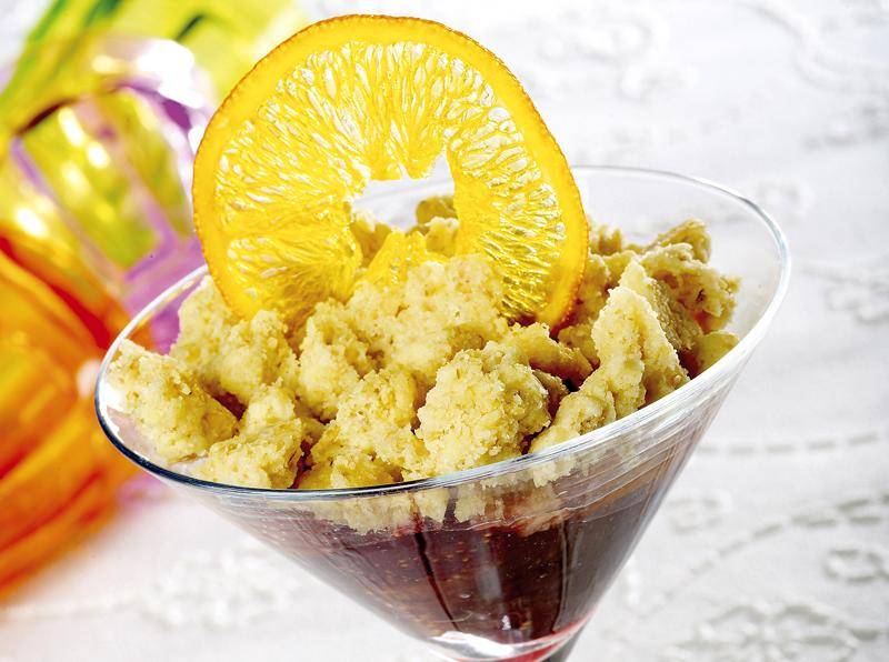 Crumble van gebakken vijgen en sinaasappel - Recepten Actifry Express 1kg | Tefal