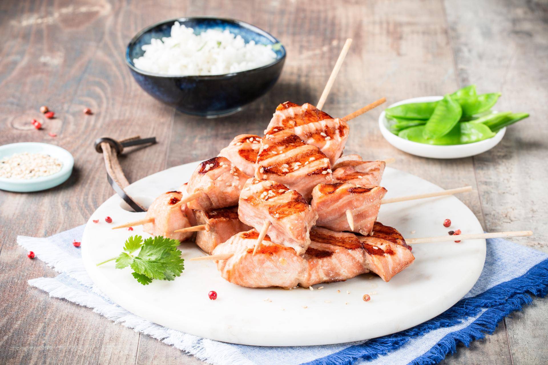 Yakitori zalm - Recepten Optigrill Elite | Tefal