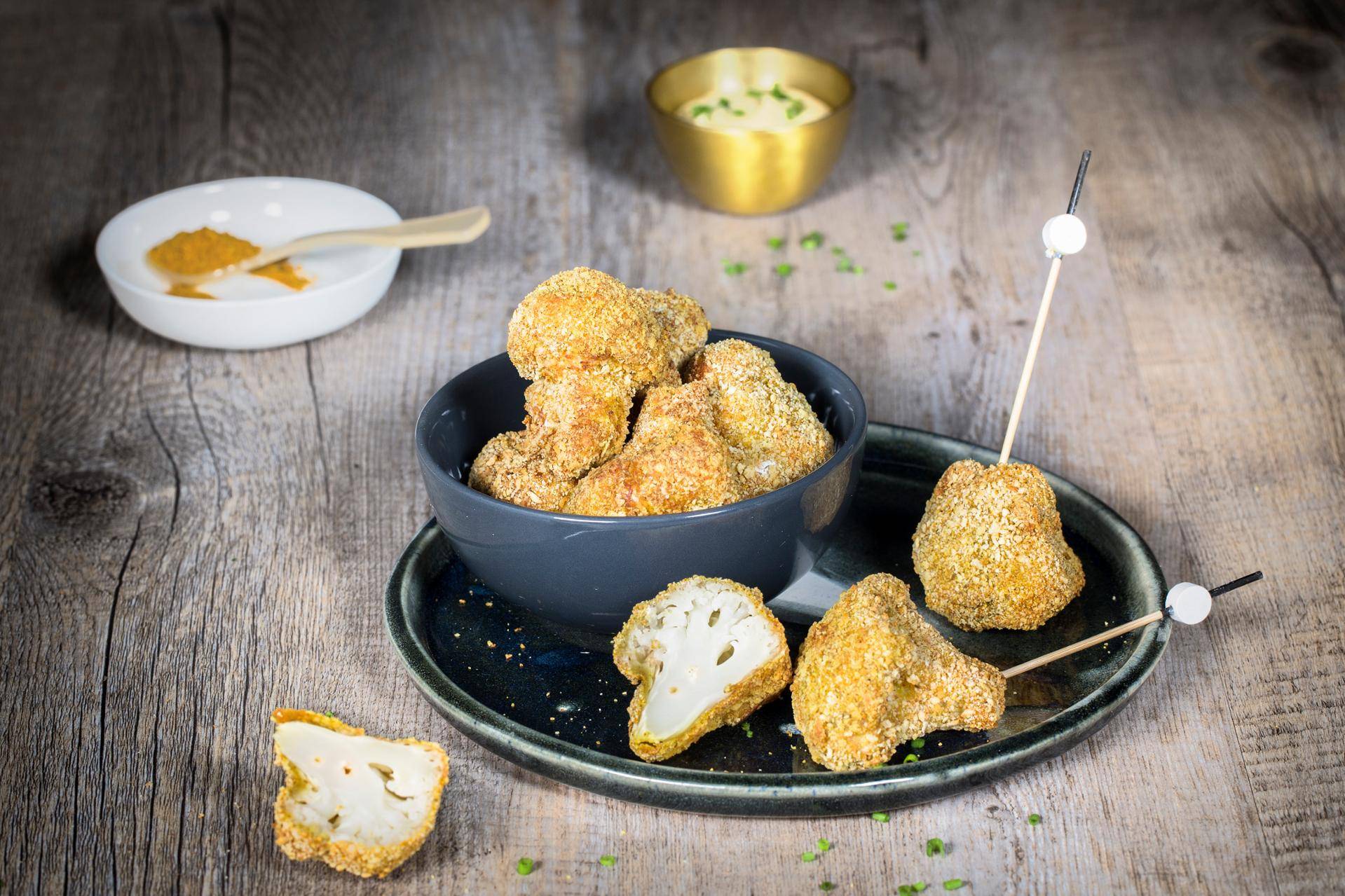 Gepaneerde kerriebloemkool - Recepten Actifry Genius | Tefal