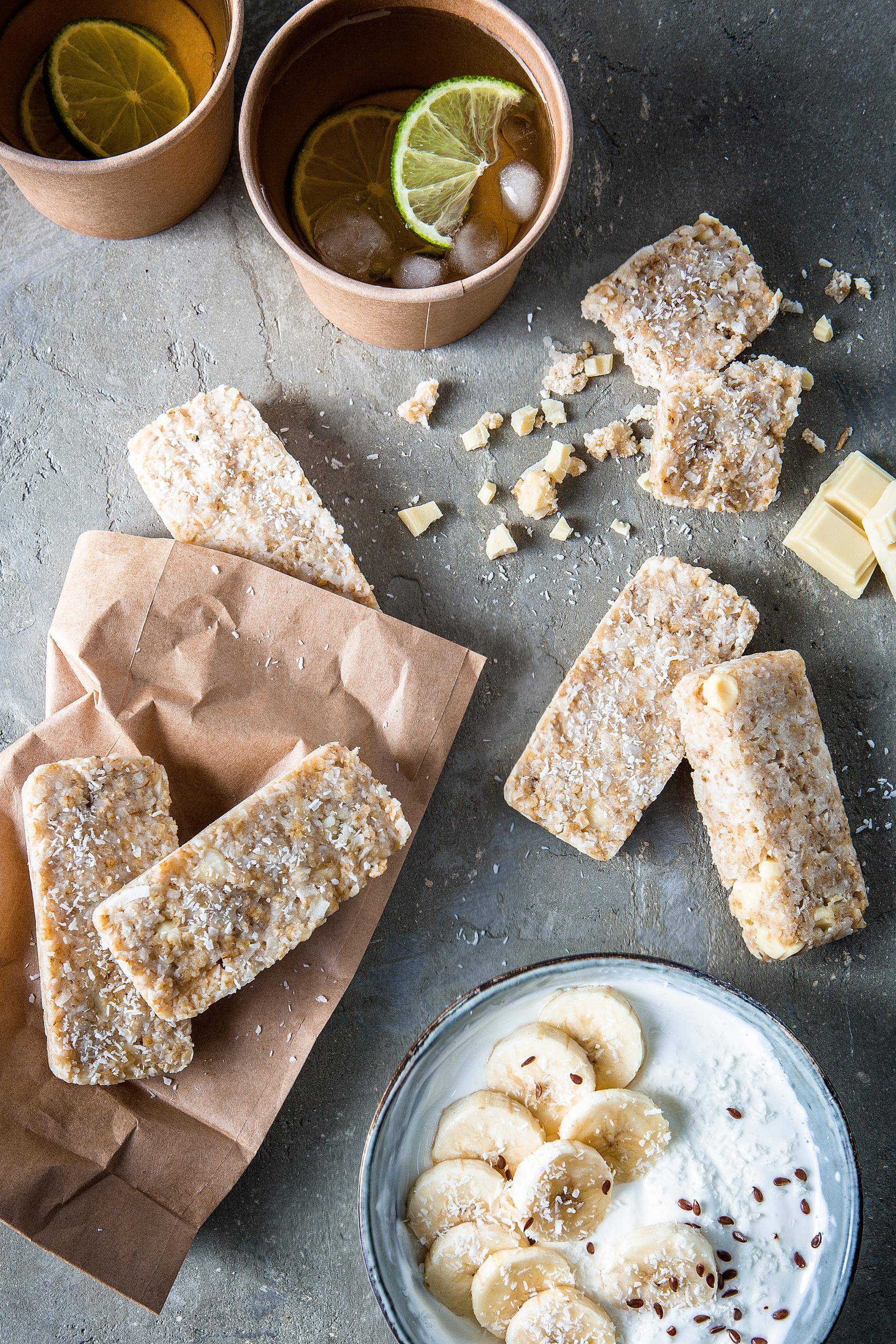 Graanrepen met kokos en witte chocolade - Recepten Cake Factory | Tefal