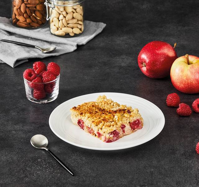 Appel framboos-kruimeltaart - Recepten OptiGrill + | Tefal