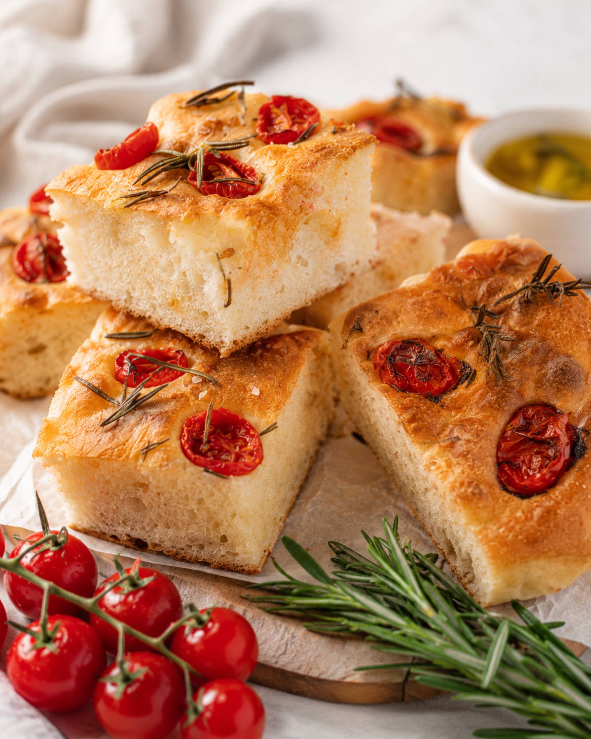 Focaccia met cherrytomaat en rozemarijn - Recepten Crisp&Go 3P | Tefal