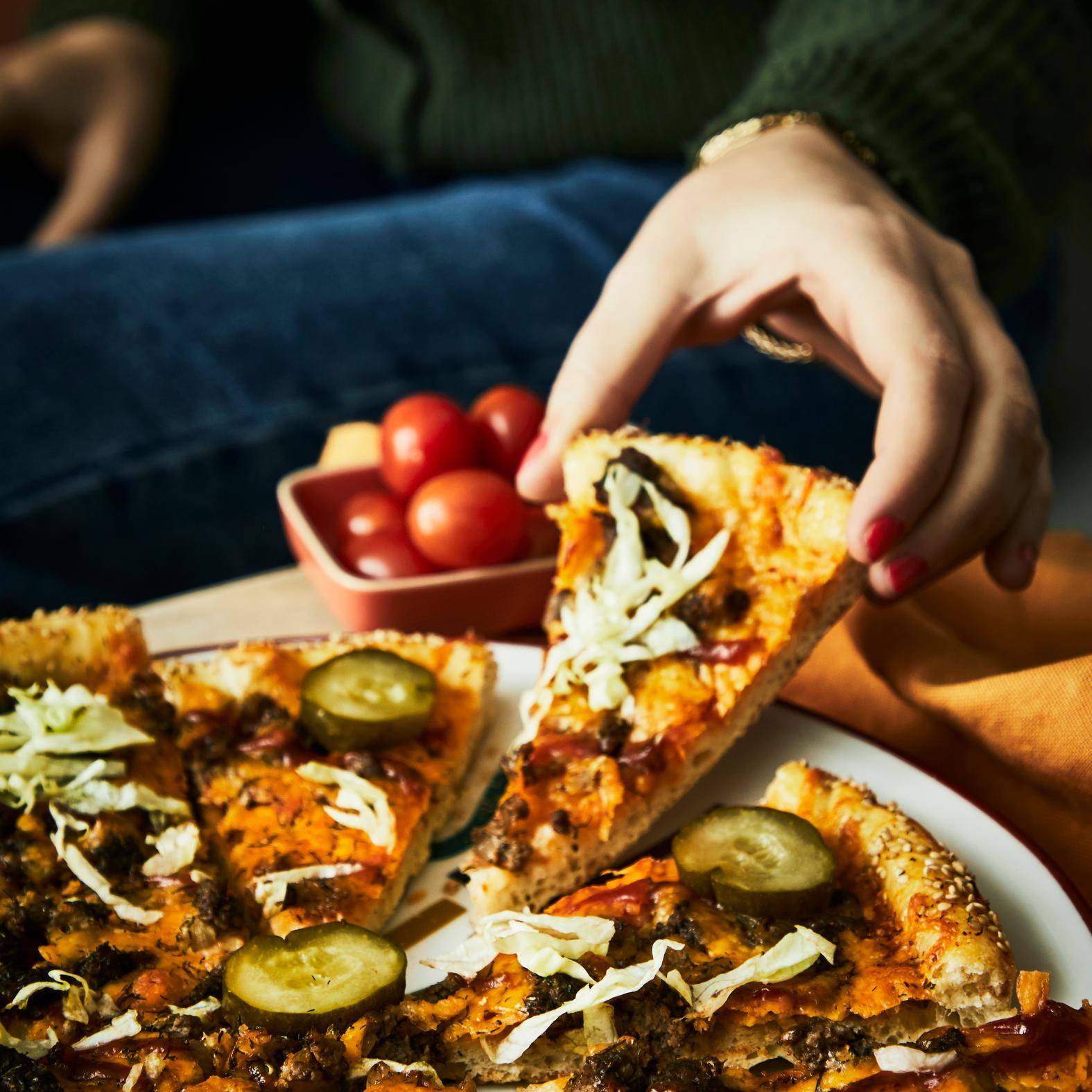 Pizza cheeseburger - Recepten Easy Fry XL Surface | Tefal