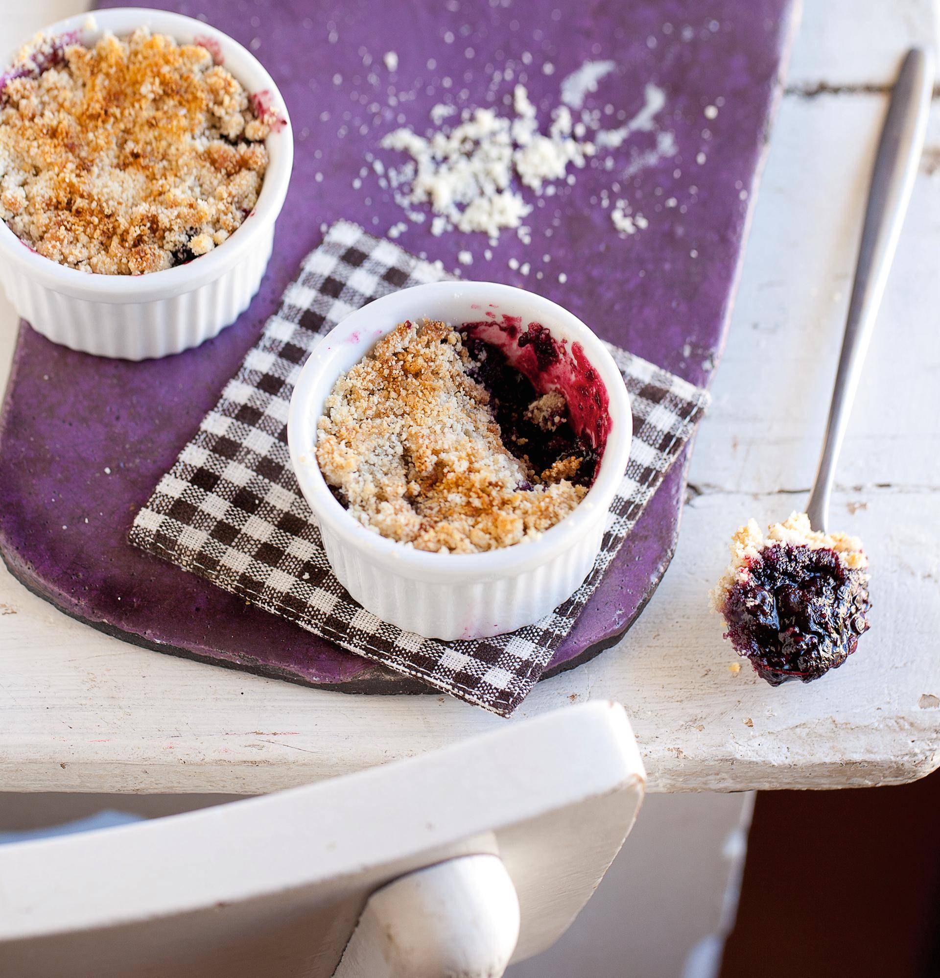 Mini-gratins van rode vruchten met amandel - Recepten Actifry Express 1kg | Tefal