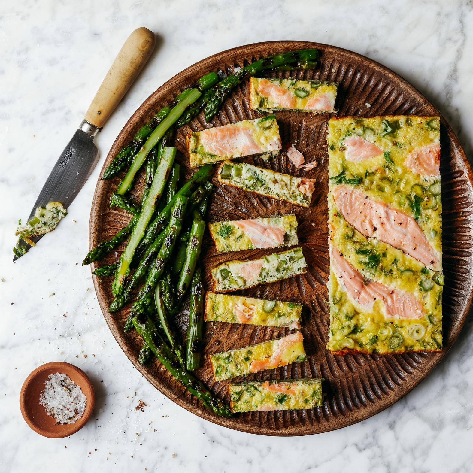 Frittata van zalm en asperges - Recepten OptiGrill 2in1 | Tefal