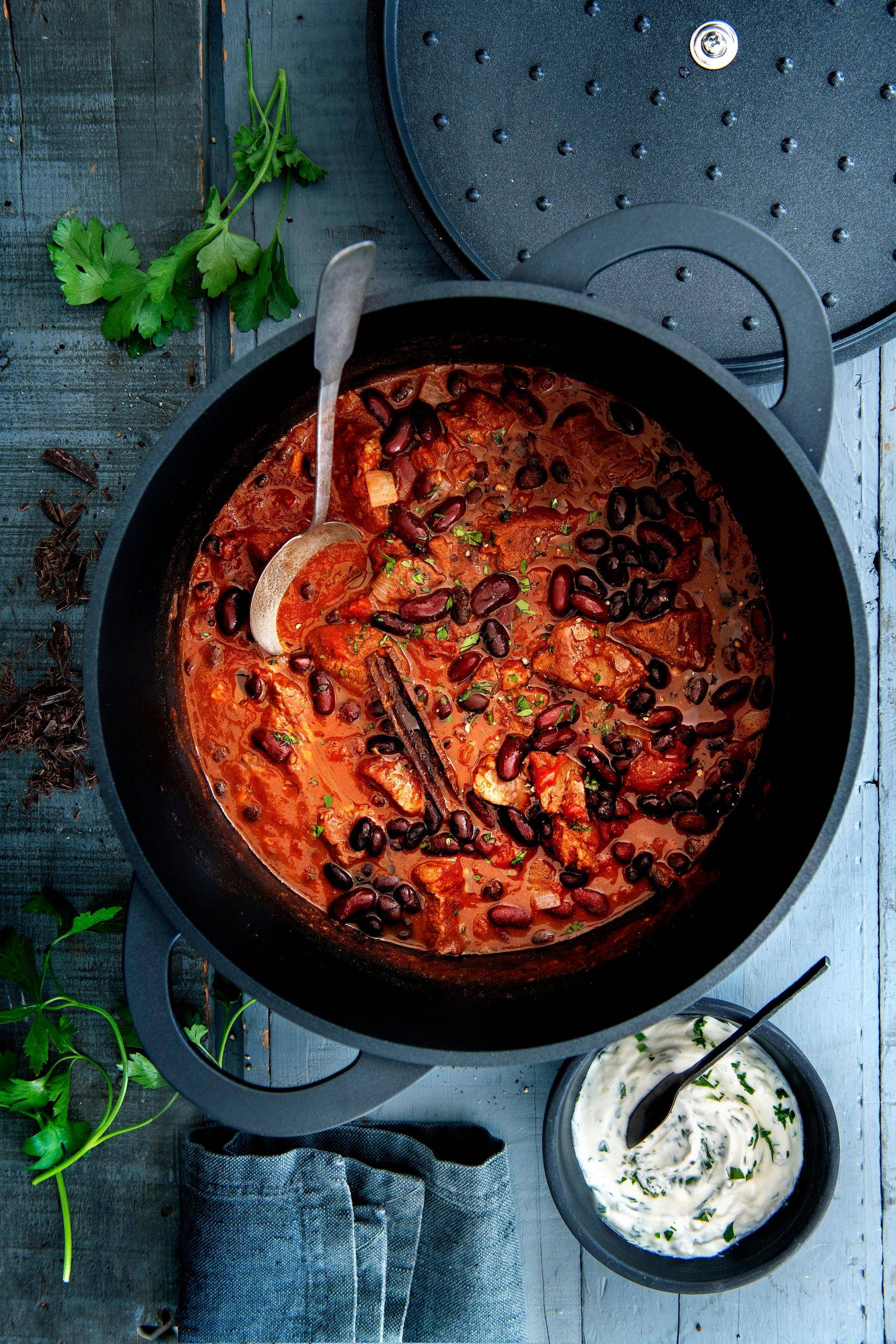 Chili con carne met chocolade en peterselieroom - Recepten undefined | Tefal