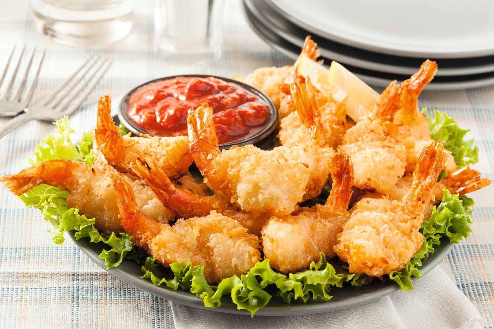 Krokant gepaneerde gamba's in zoetzure saus - Recepten Easy Fry XL Surface | Tefal
