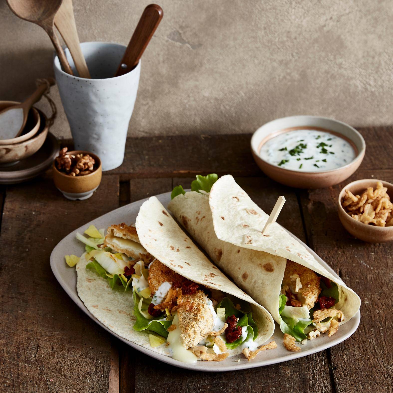 Knapperige wraps met geitenkaas - Recepten Easy Fry Max | Tefal