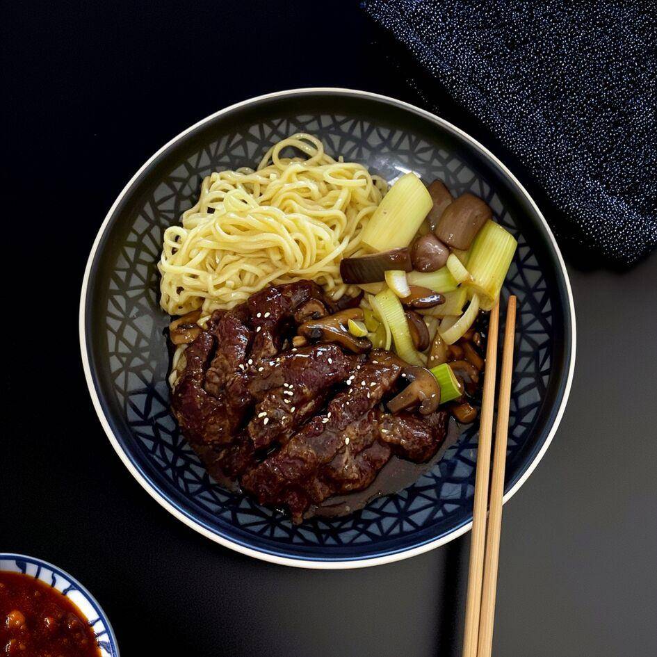 Japanse stijl rundvlees wok met shiitake en prei - Recepten undefined | Tefal