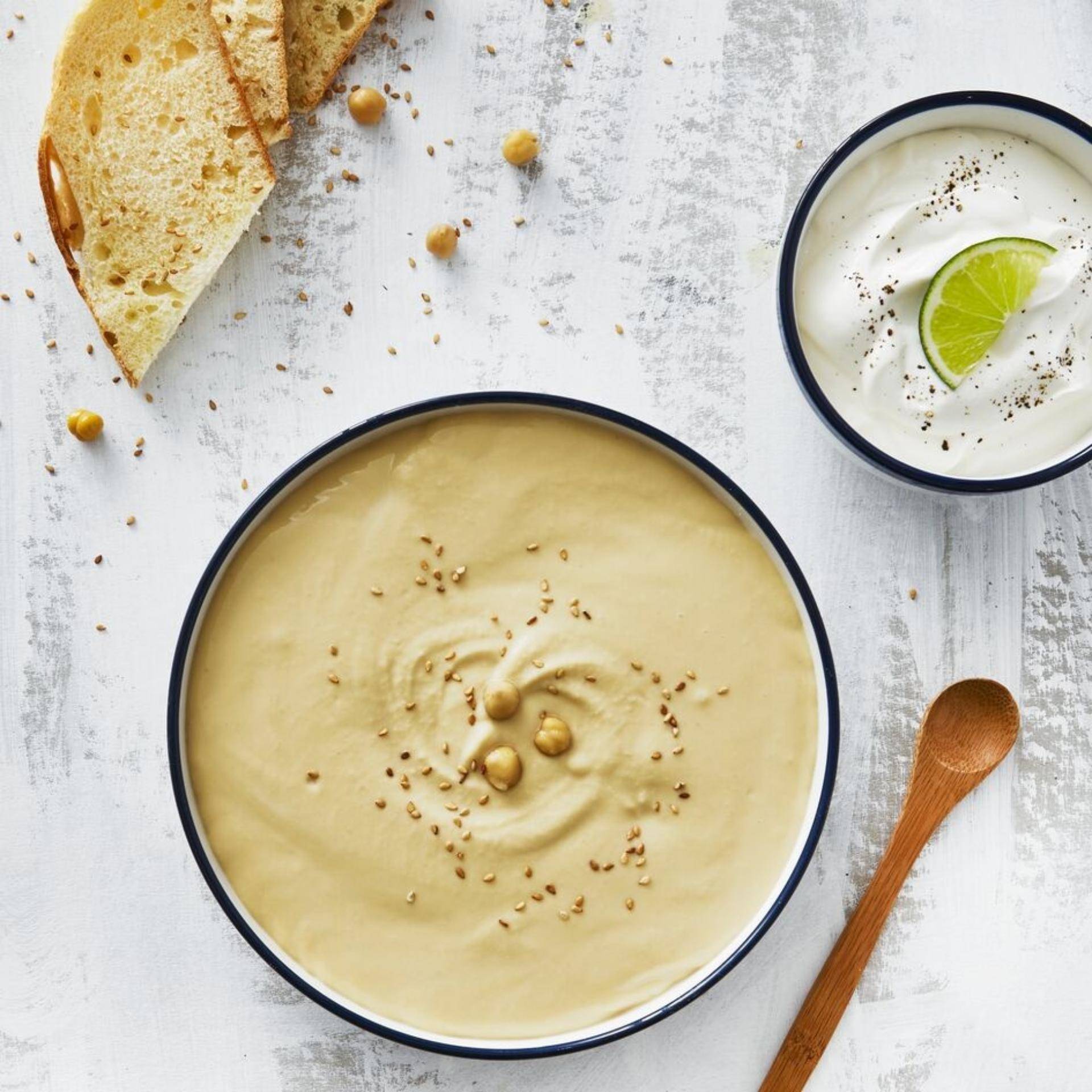 Kikkererwtroom met yoghurt - Recepten Blendforce Cook | Tefal