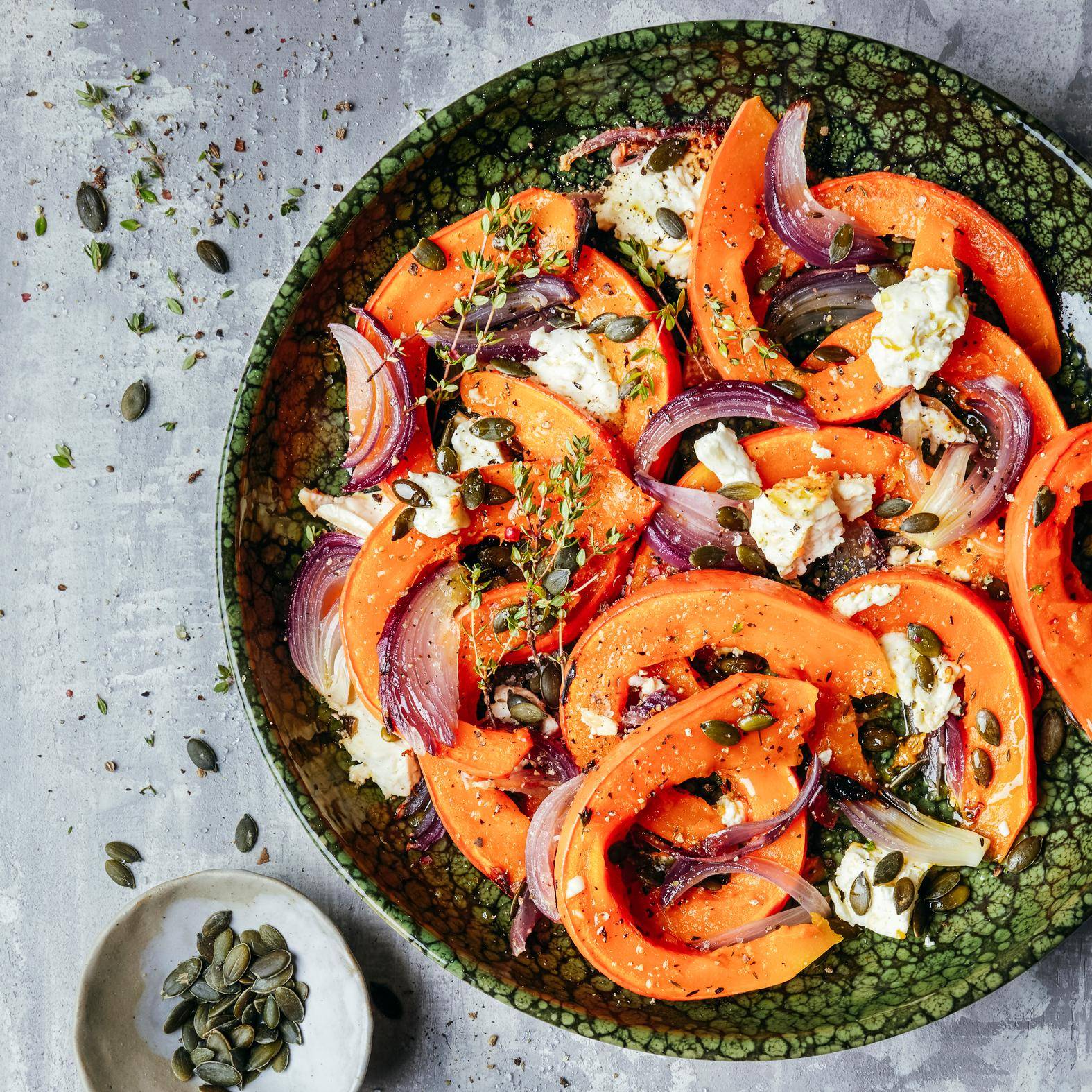Gebakken pompoen met feta en tijm - Recepten OptiGrill + | Tefal