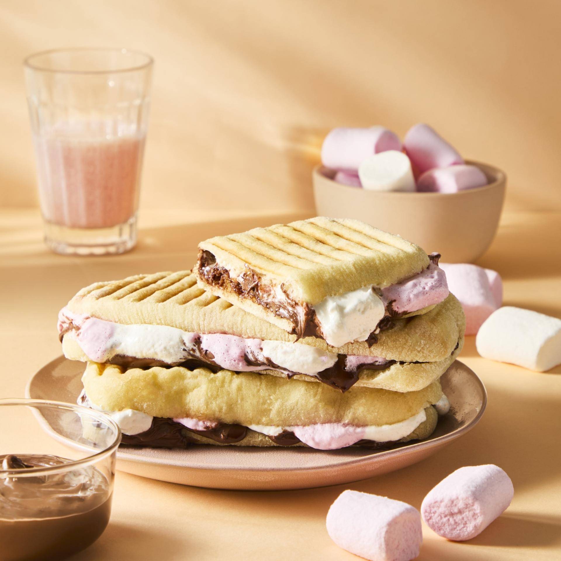 Panini met chocoladepasta en marshmallows - Recepten undefined | Tefal