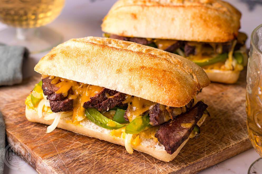Philly cheesesteak sandwich uit de air fryer - Recepten Easy Fry Mega | Tefal