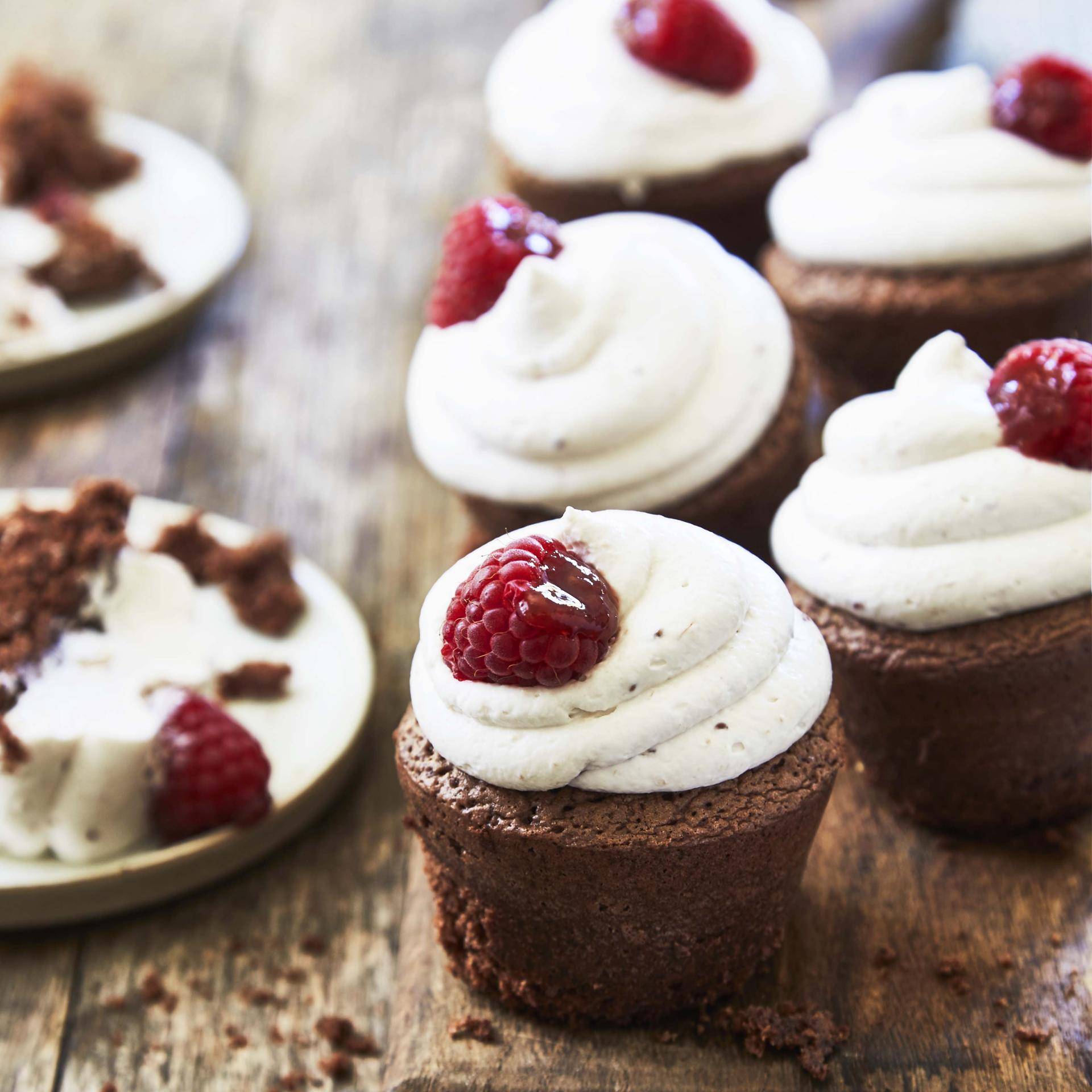 Cupcakes met chocolade en frambozen - Recepten Cake Factory | Tefal