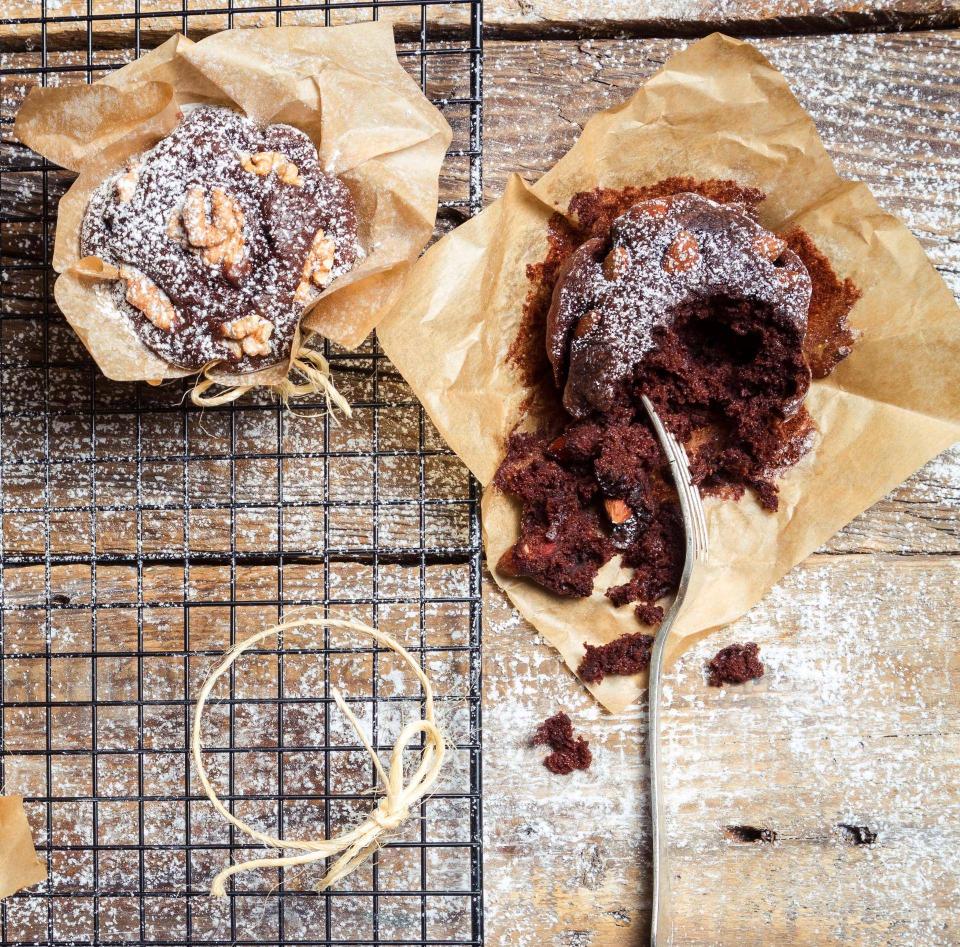 Cupcakes met chocolade en noten - Recepten Cake Factory | Tefal