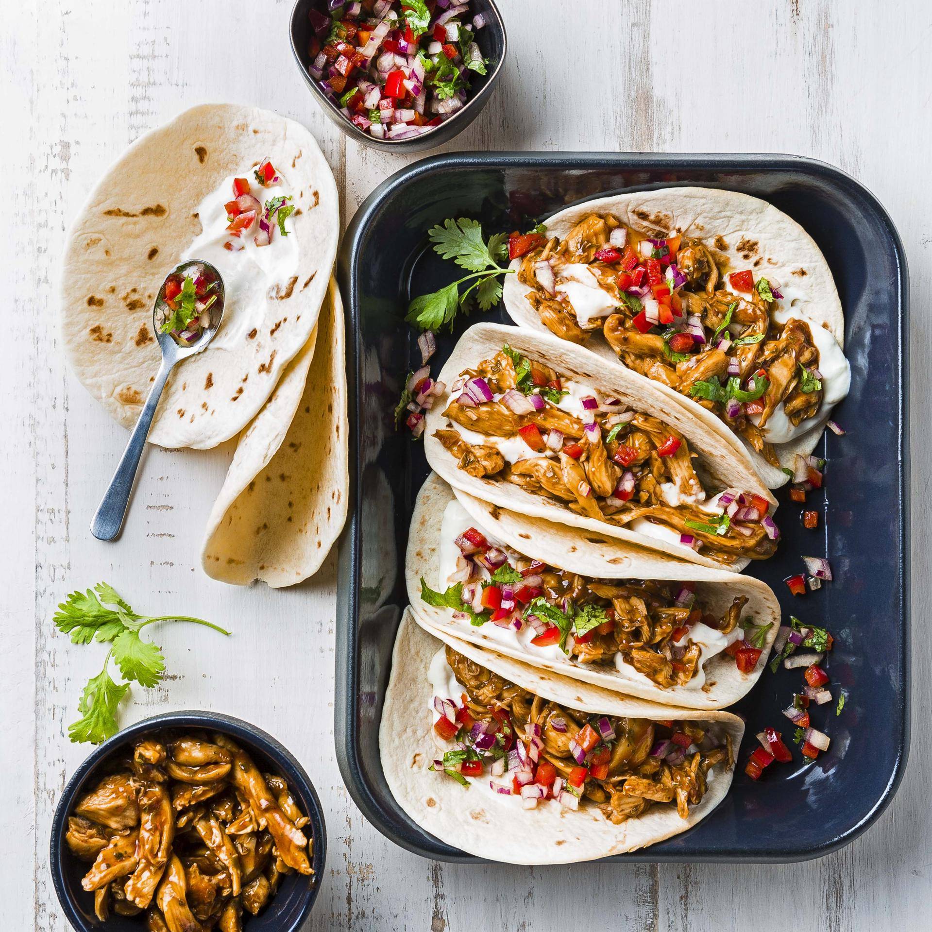 Taco's met pulled chicken - Recepten undefined | Tefal