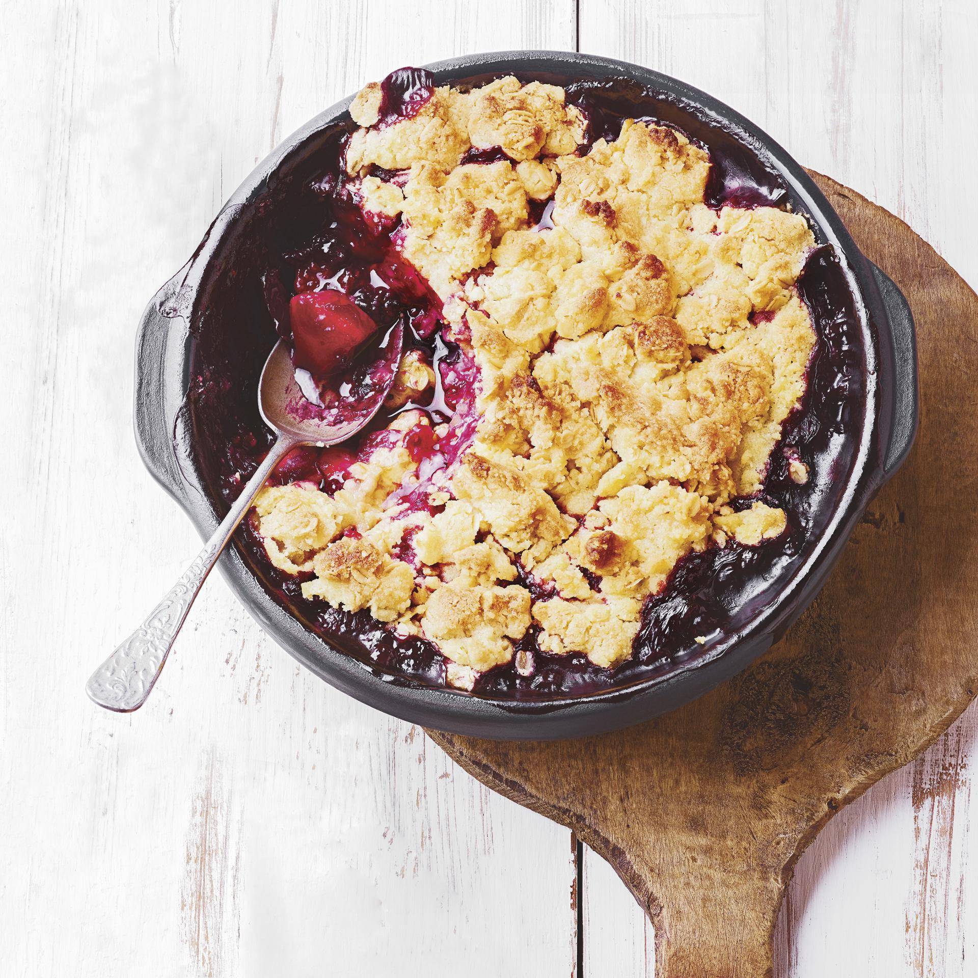 Bosbessencrumble - Recepten Dual EasyFry&Grill | Tefal