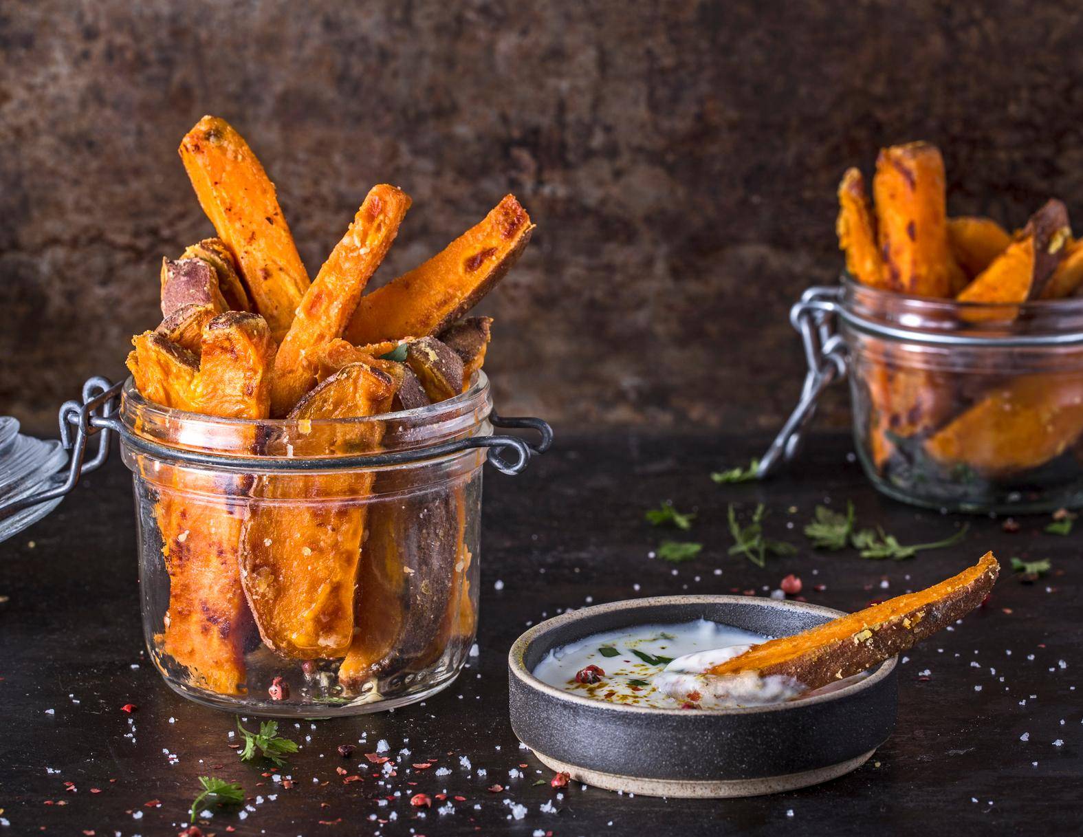 Zoete aardappel frietjes - Recepten Easy Fry Mega | Tefal
