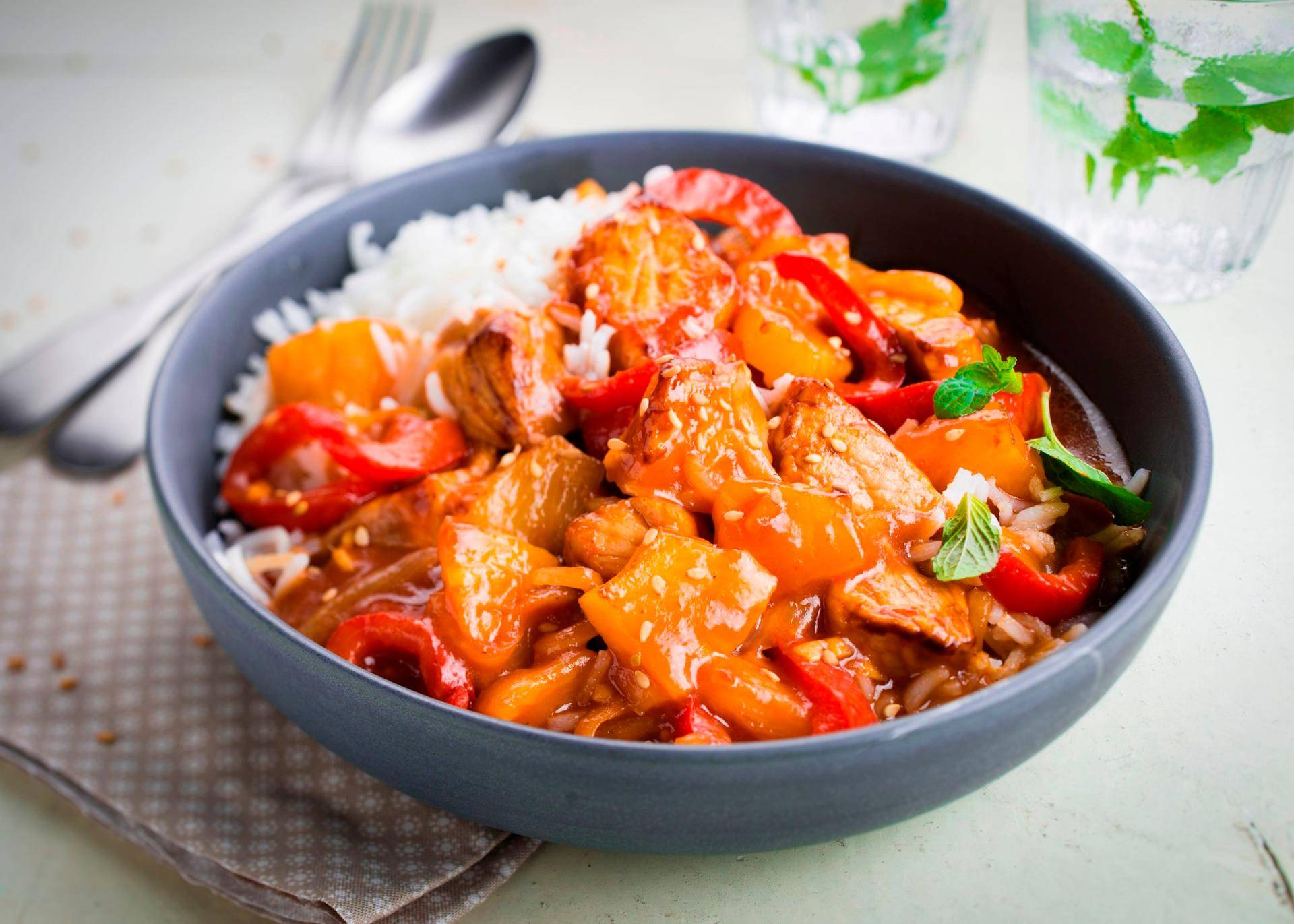 Varkensvlees in zoetzure saus - Recepten Actifry Genius | Tefal