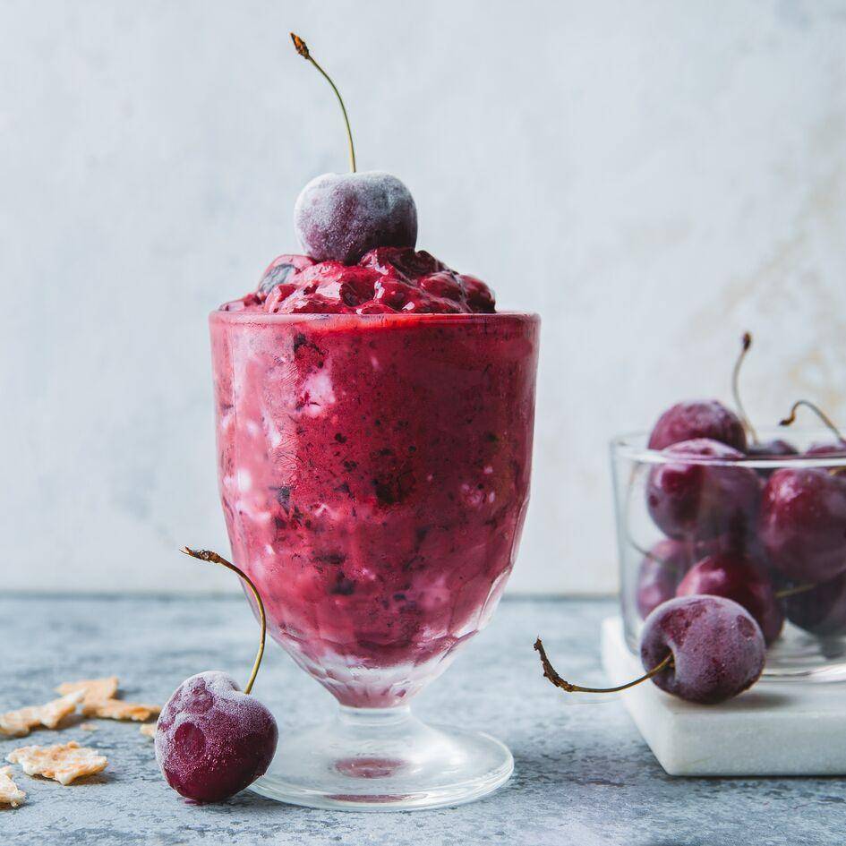 Yoghurtijs met kersen - Recepten Perfectmix + | Tefal