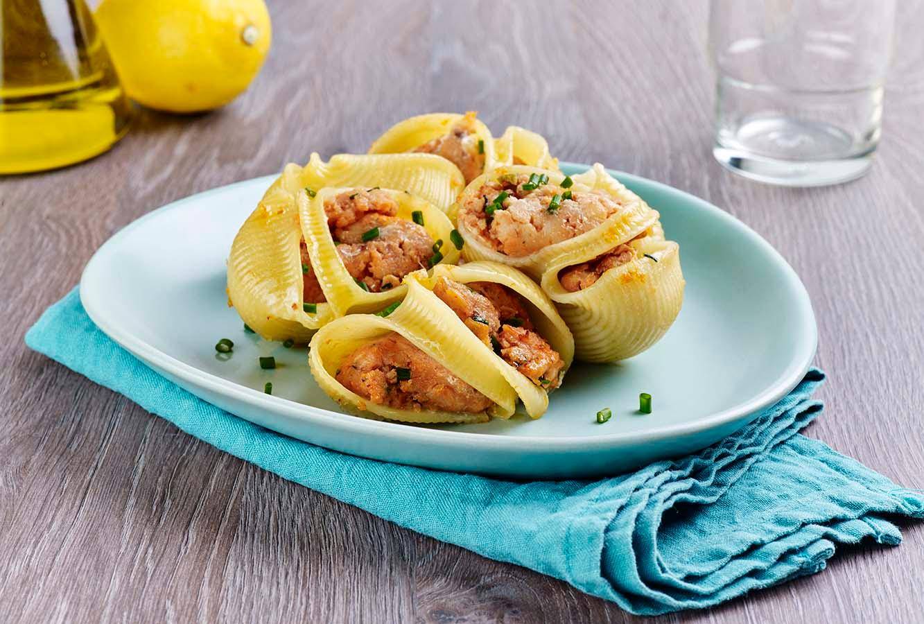 Pasta gevuld met een mousseline van sardines en citroen - Recepten Actifry Original 1kg | Tefal