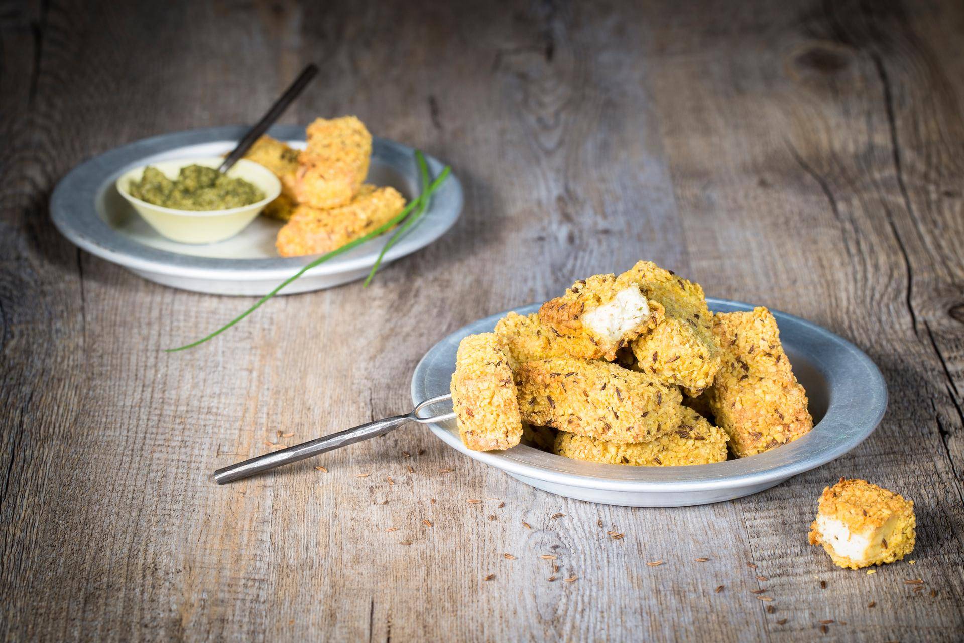 Gerookte tofu met glutenvrije karwijzaadjes - Recepten Actifry Genius | Tefal