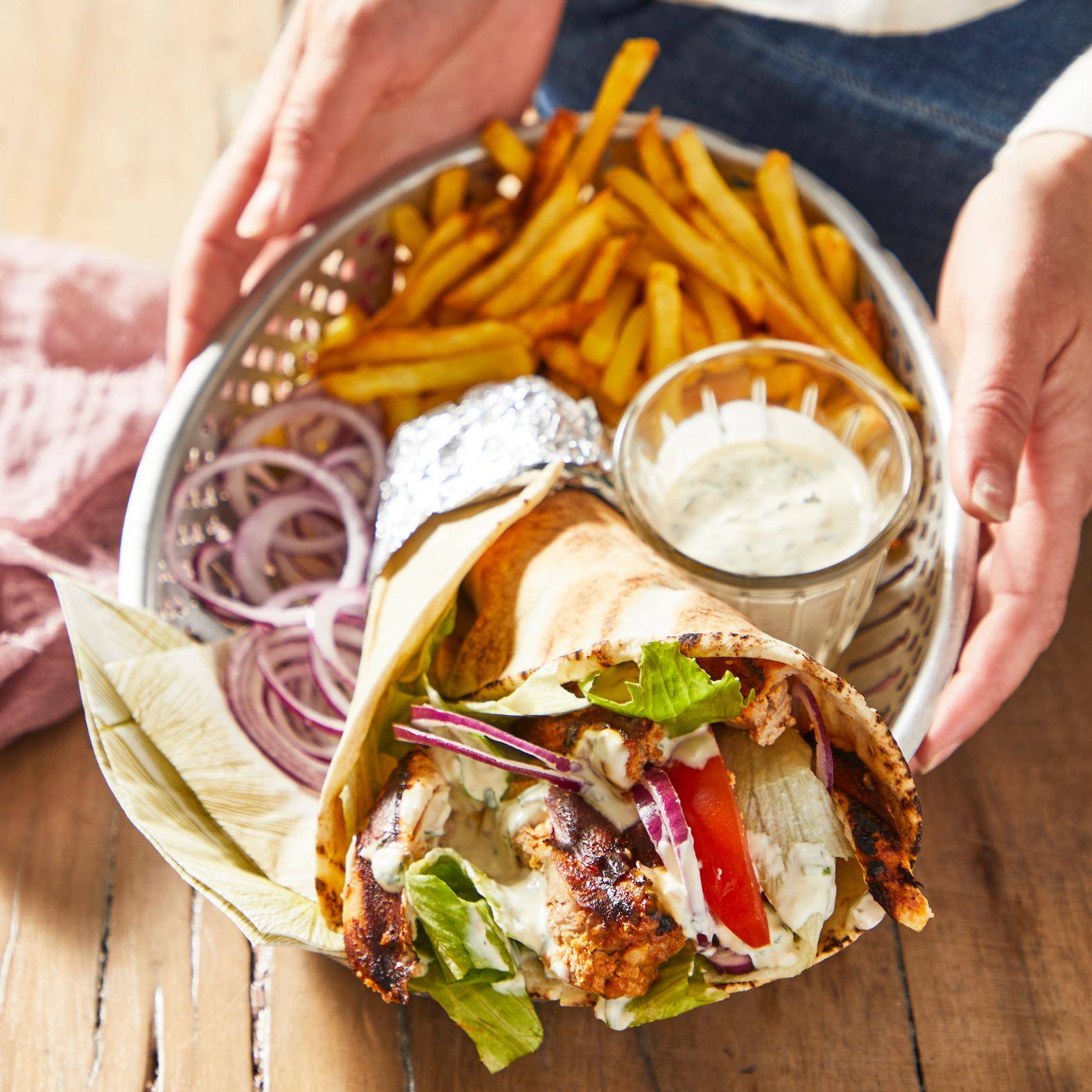 Kip kebab met Libanees brood - Recepten Optigrill Elite | Tefal