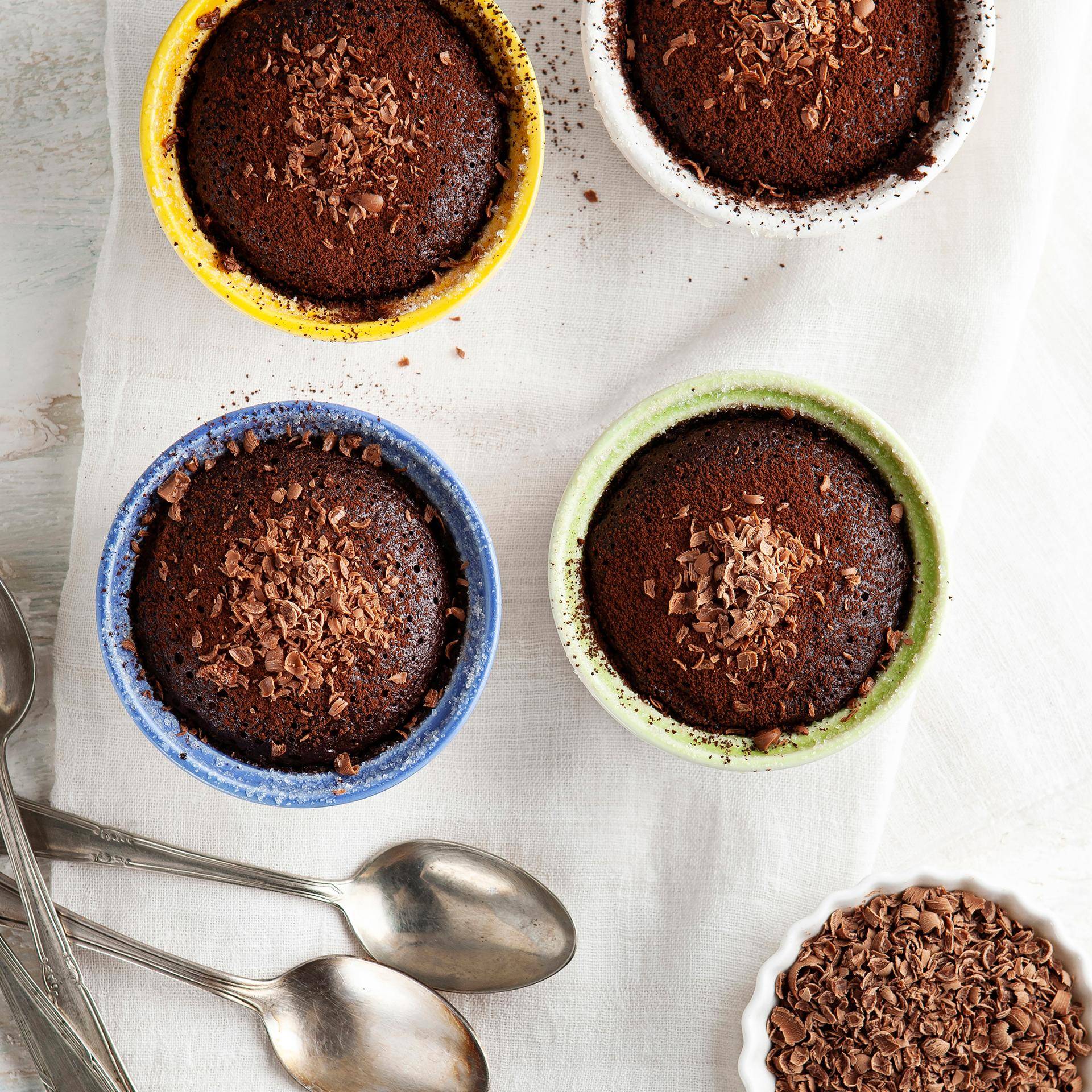 Kleine gesmolten chocoladecakejes - Recepten Easy Fry Mega | Tefal