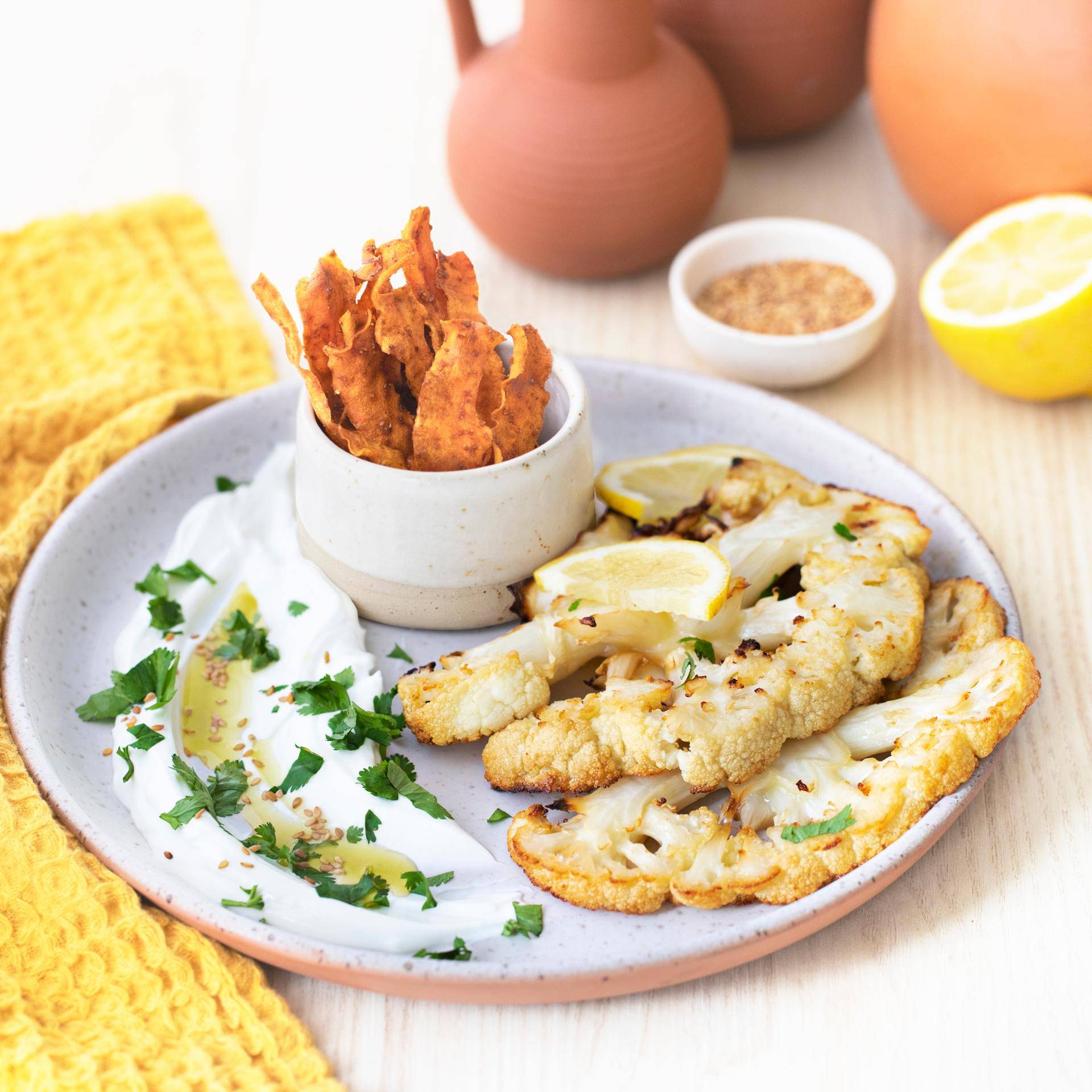 Bloemkoolsteaks met wortelfrietjes - Recepten Dual EasyFry&Grill | Tefal