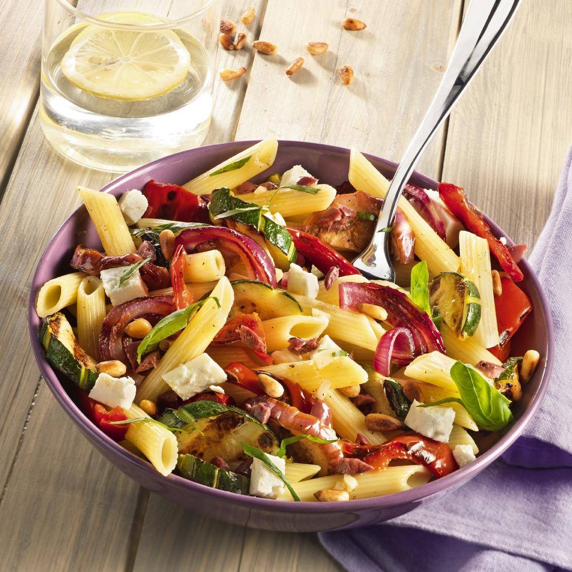 Mediterraanse pastasalade - Recepten OptiGrill + | Tefal
