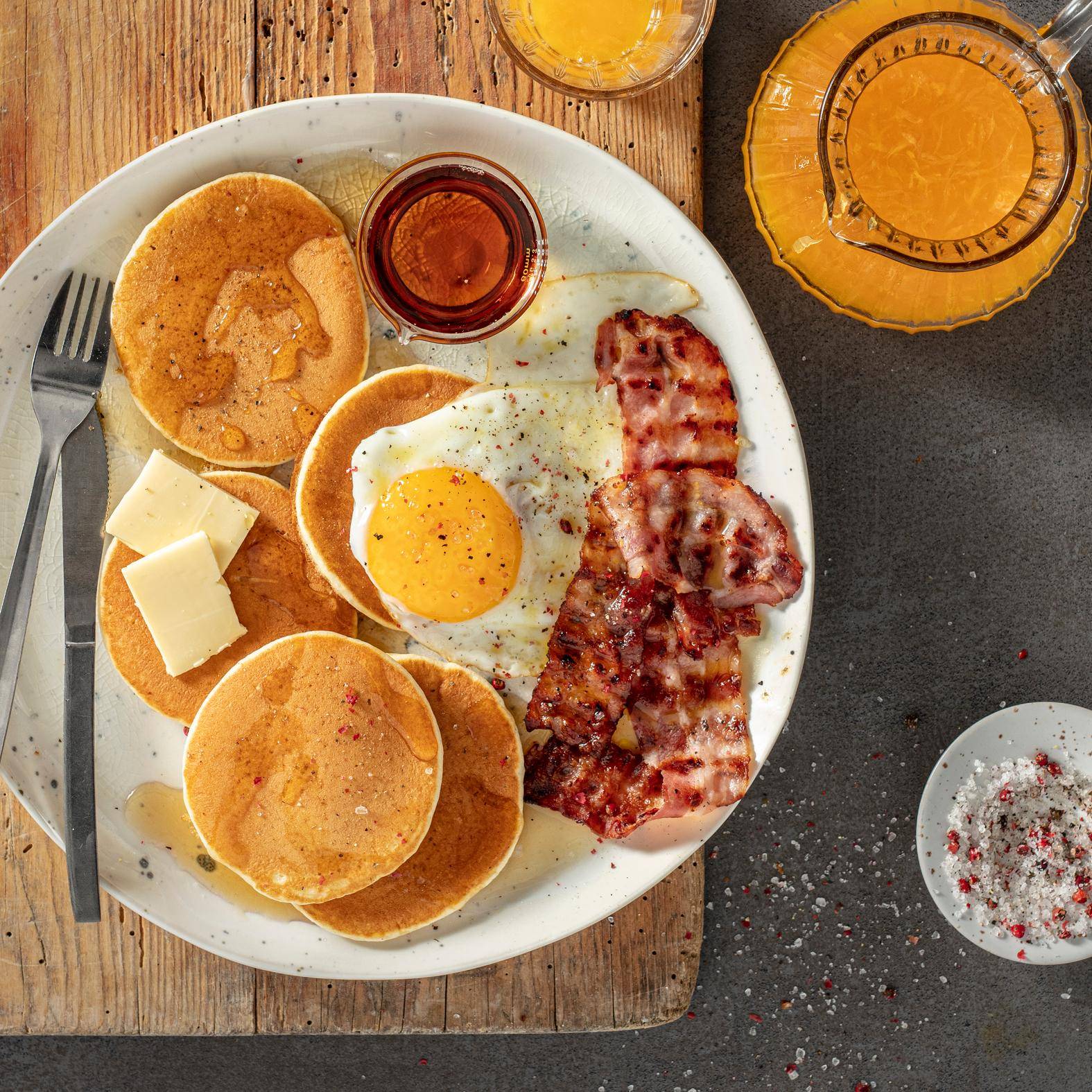 Pannenkoeken met eieren en bacon - Recepten OptiGrill 4in1 | Tefal