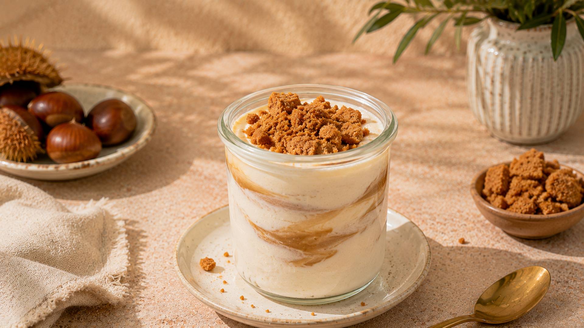 Yoghurtijs met hazelnootroom - Recepten Freezi | Tefal