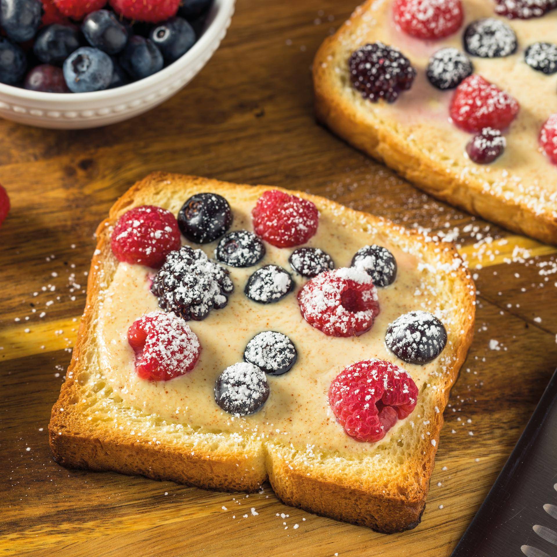 Toast met Griekse yoghurt en fruit - Recepten Easy Fry Mega | Tefal