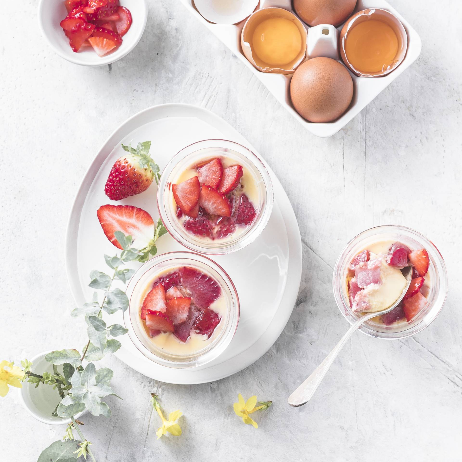 Aardbeien eierroom - Recepten Easy fry Silence XL / Essential XL | Tefal