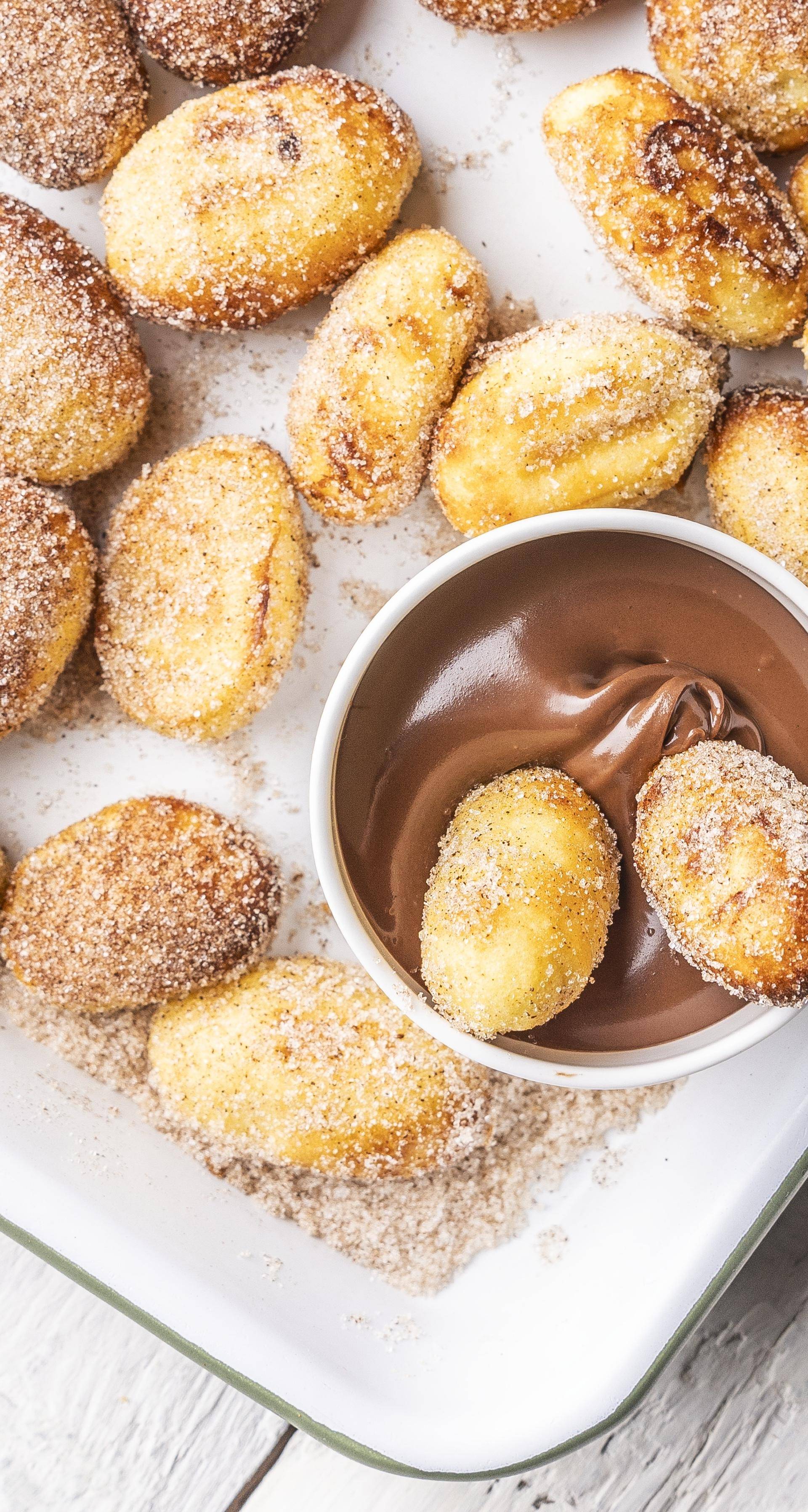 Gnocchi in churrostijl met chocoladedip - Recepten Crisp&Go 3P | Tefal