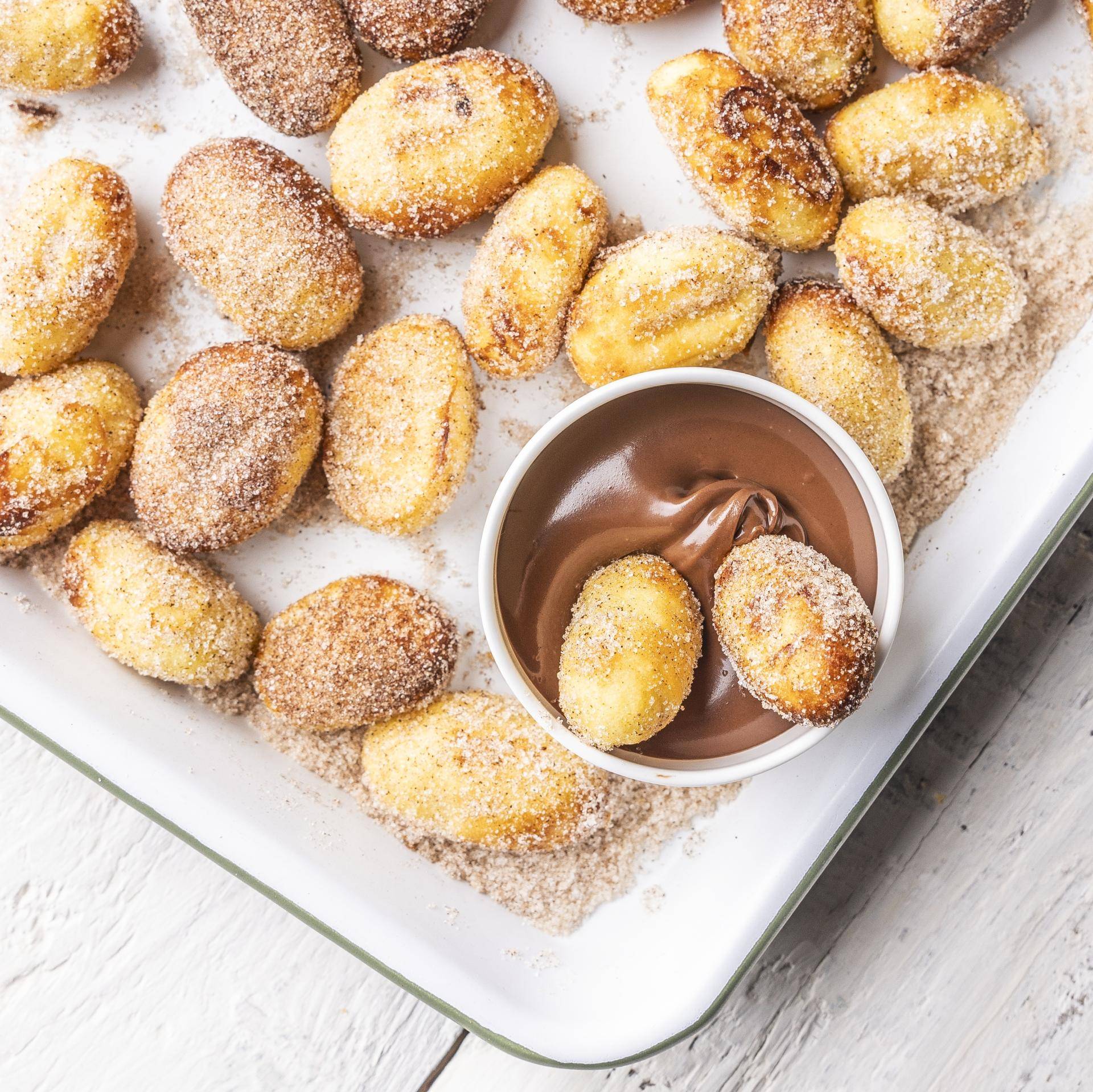 Gnocchi in churrostijl met chocoladedip - Recepten Crisp&Go 3P | Tefal