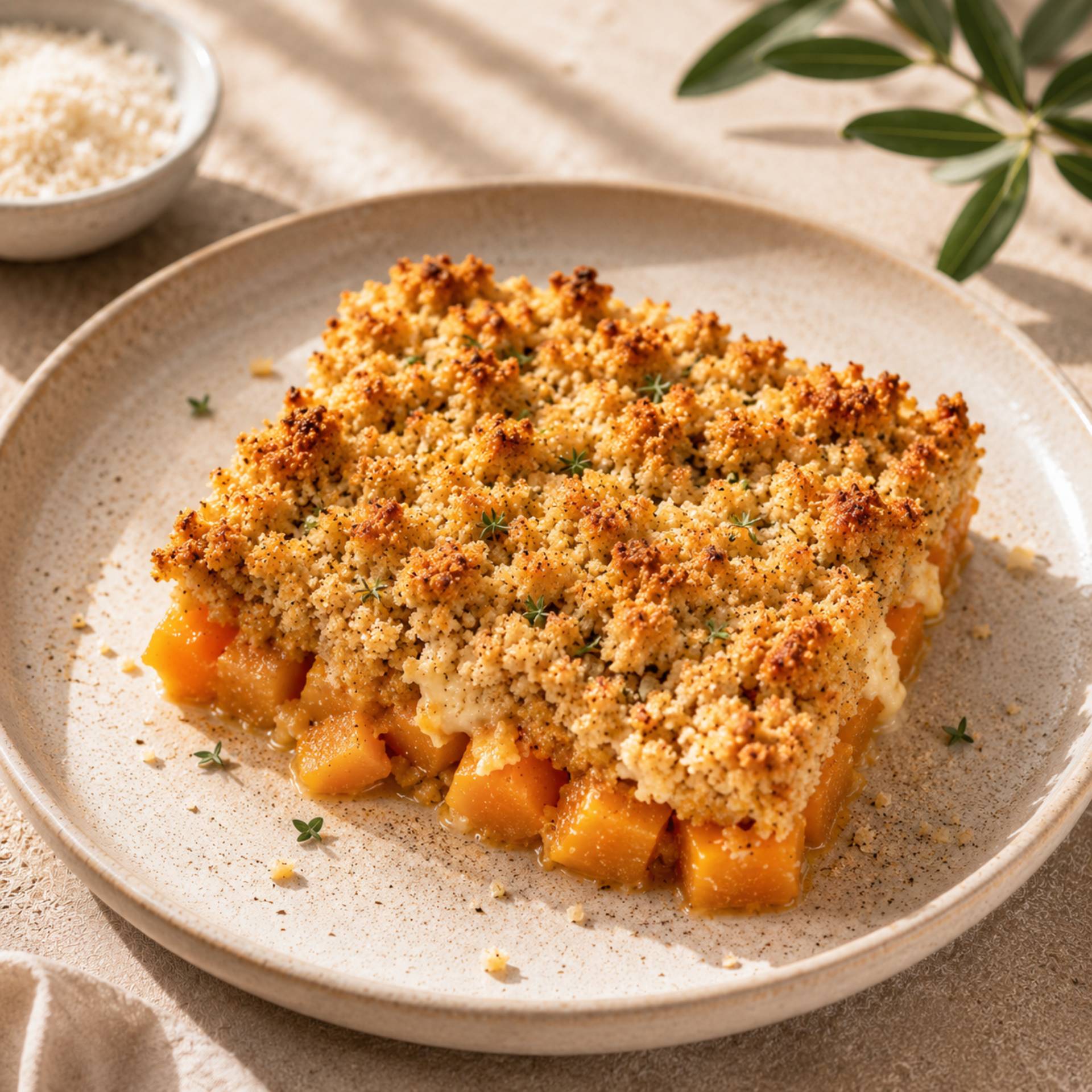 Parmezaan flespompoen crumble - Recepten Crisp&Go 3P | Tefal