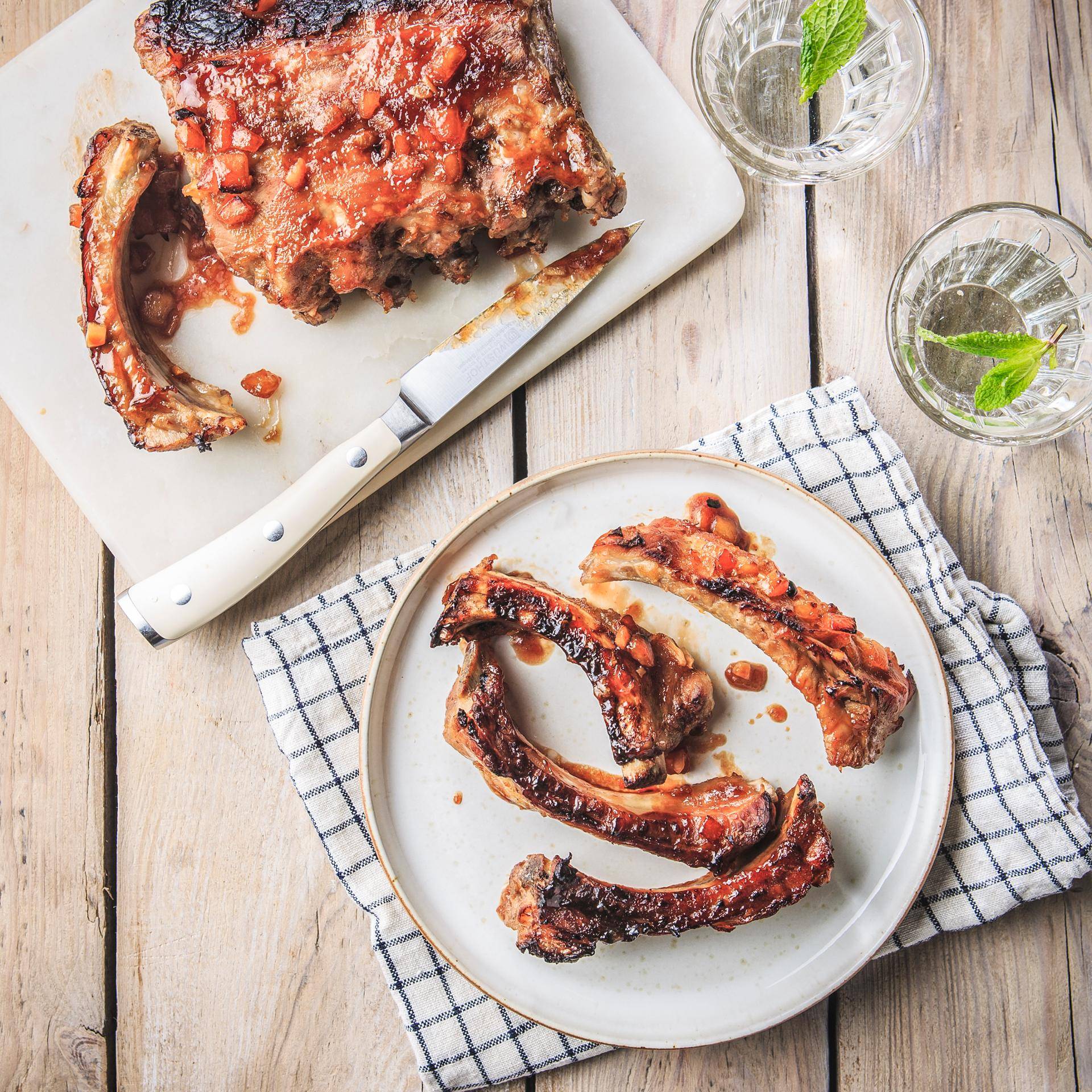 Gekarameliseerde ribbetjes - Recepten EASY FRY GRILL & STEAM 3 in 1 | Tefal