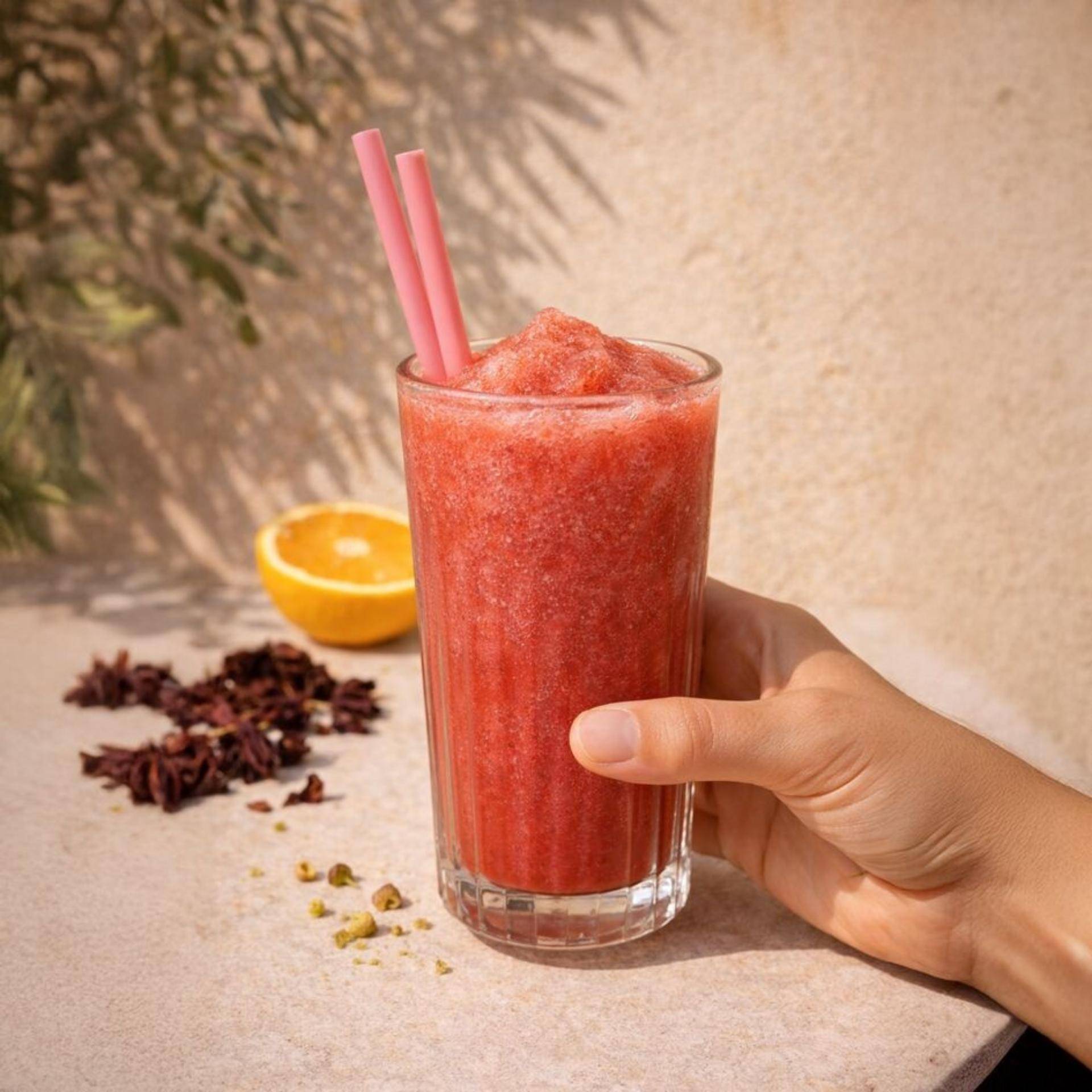 Sinaasappel hibiscus slushy - Recepten Freezi | Tefal