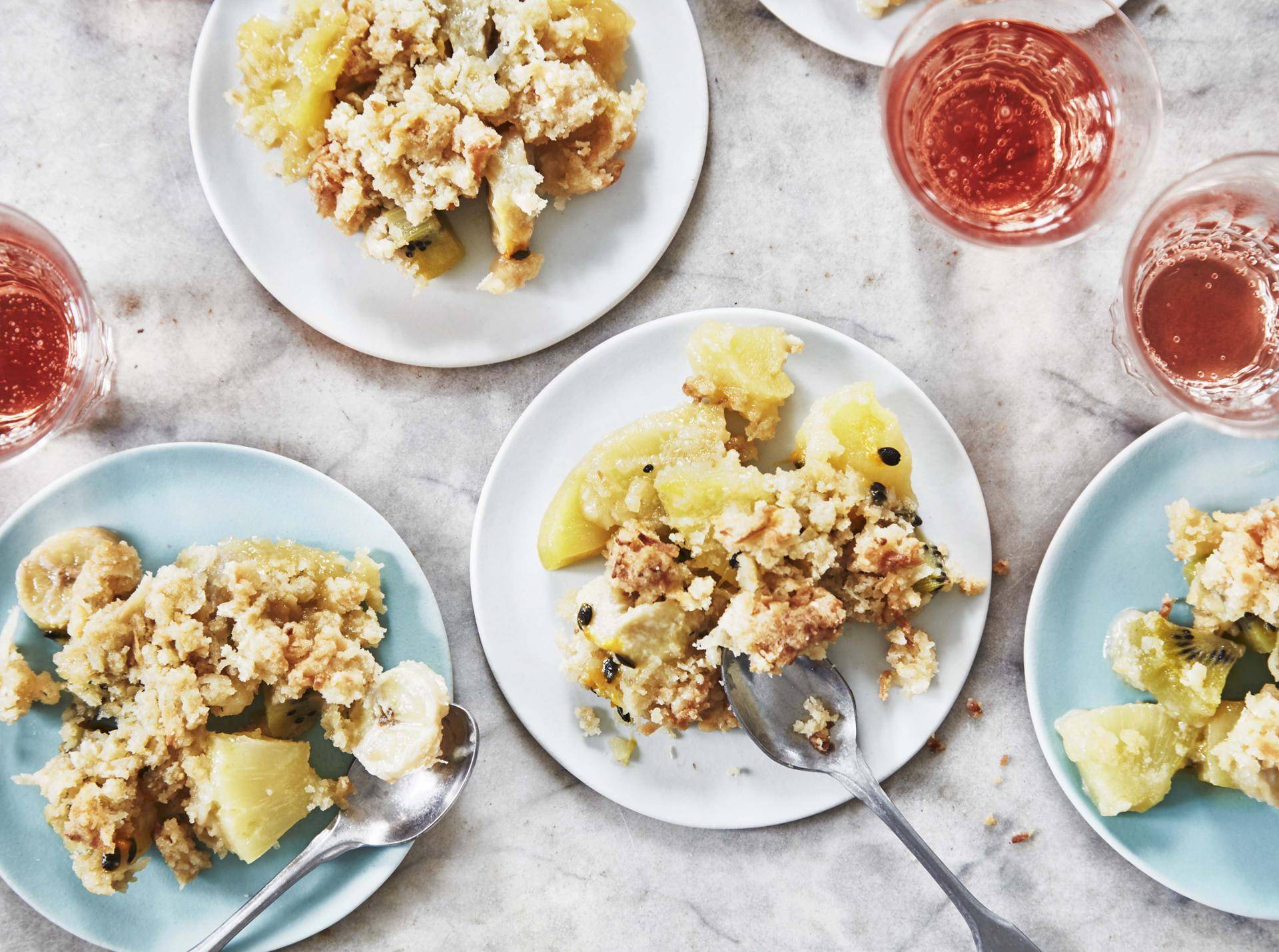 Crumble met tropisch fruit - Recepten Cake Factory | Tefal